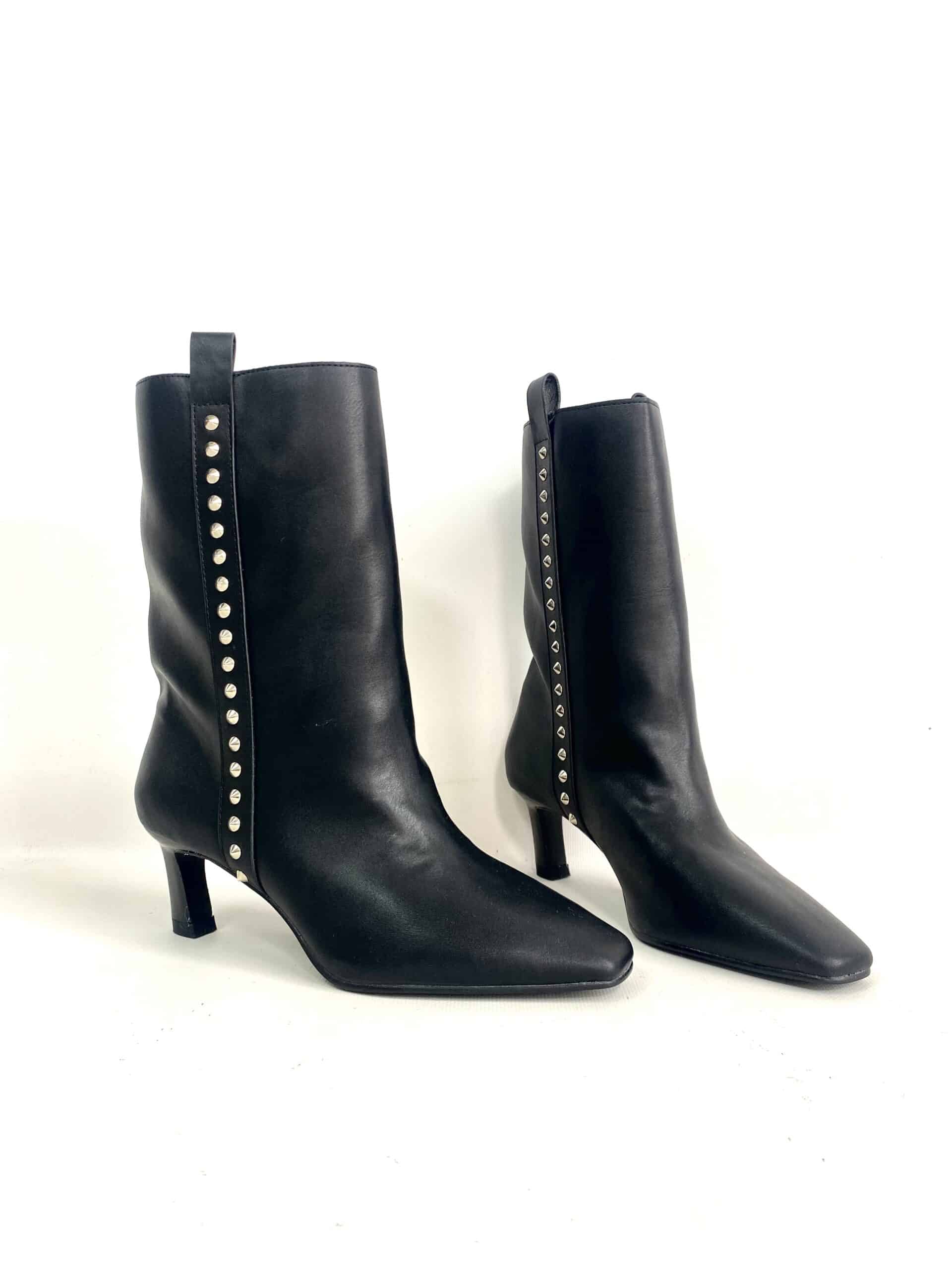 Stivaletti con Borchie - Nero