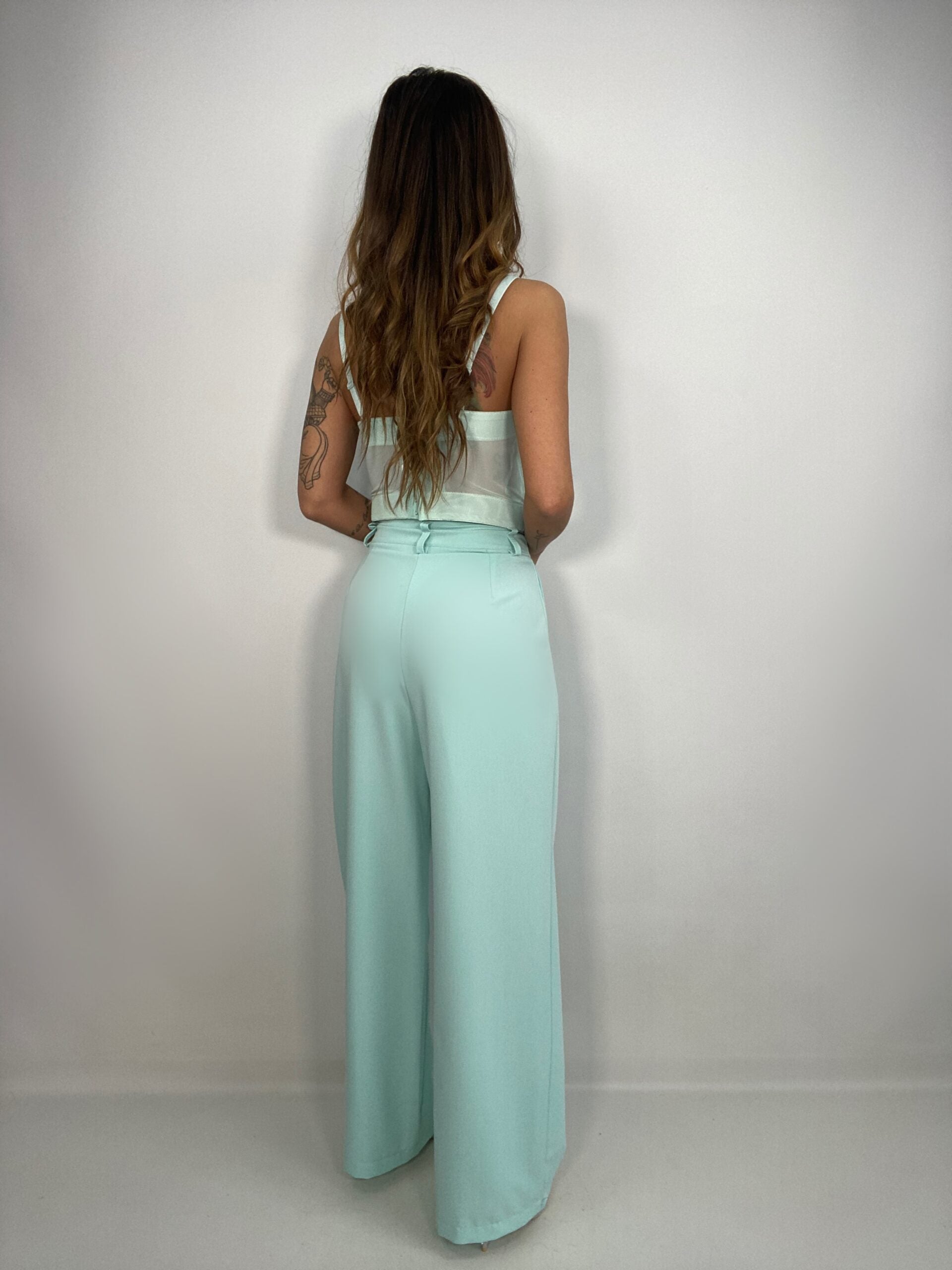 Pantaloni Wide con Pinces - Tiffany