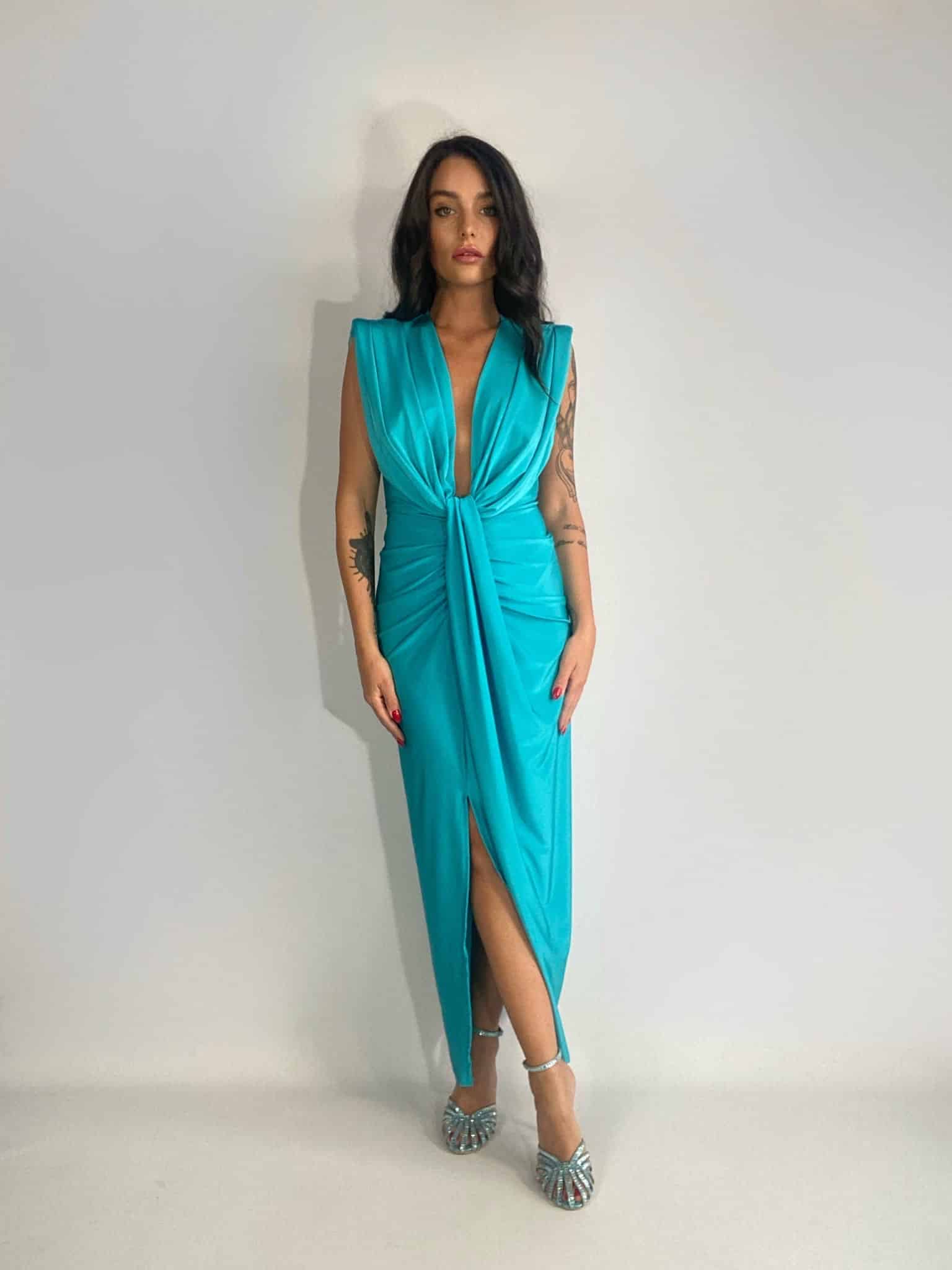 Maxi Dress 80s - Azzurro