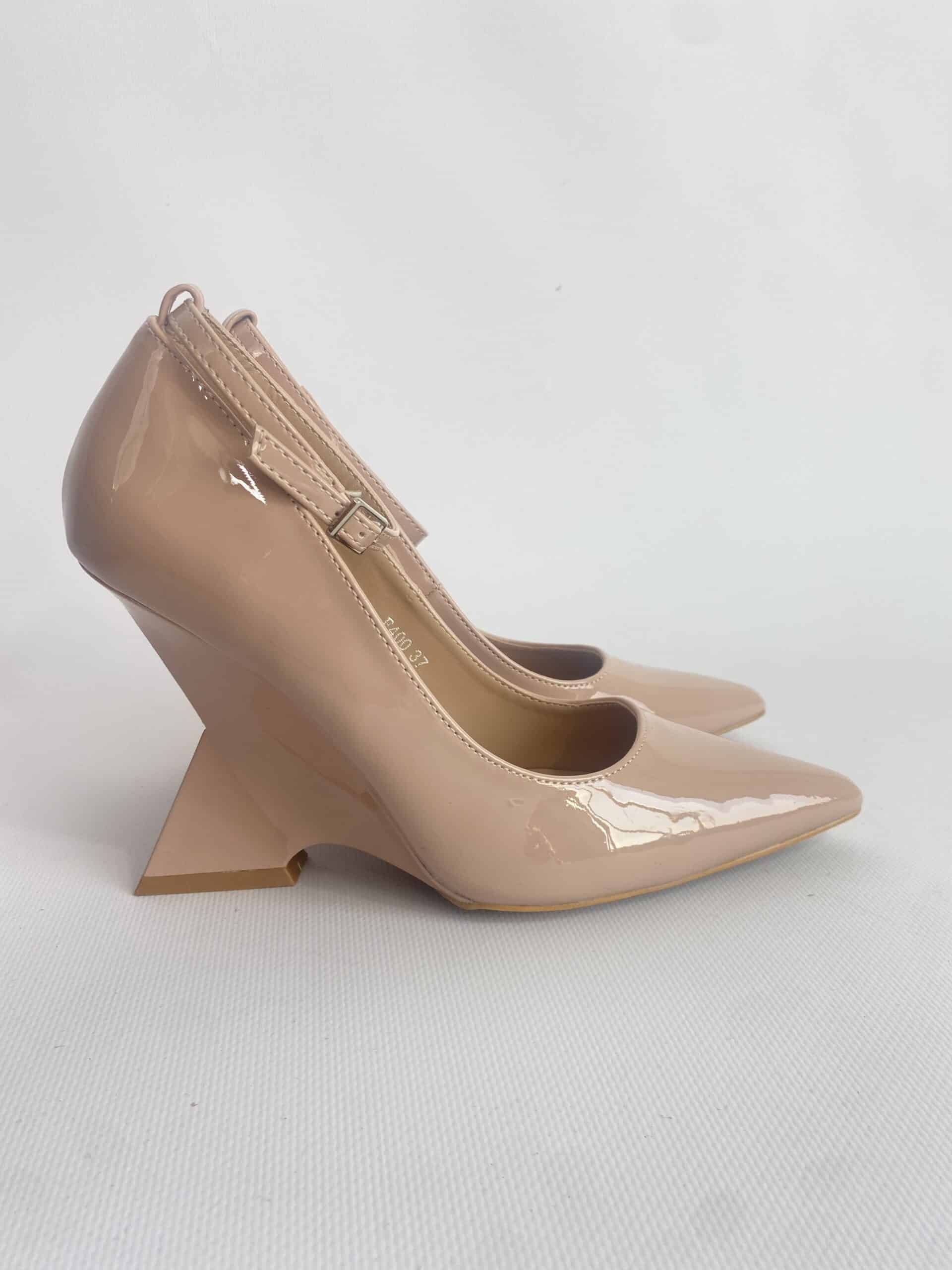 Decollete Tacco Scultoreo  - Vernice Nude no