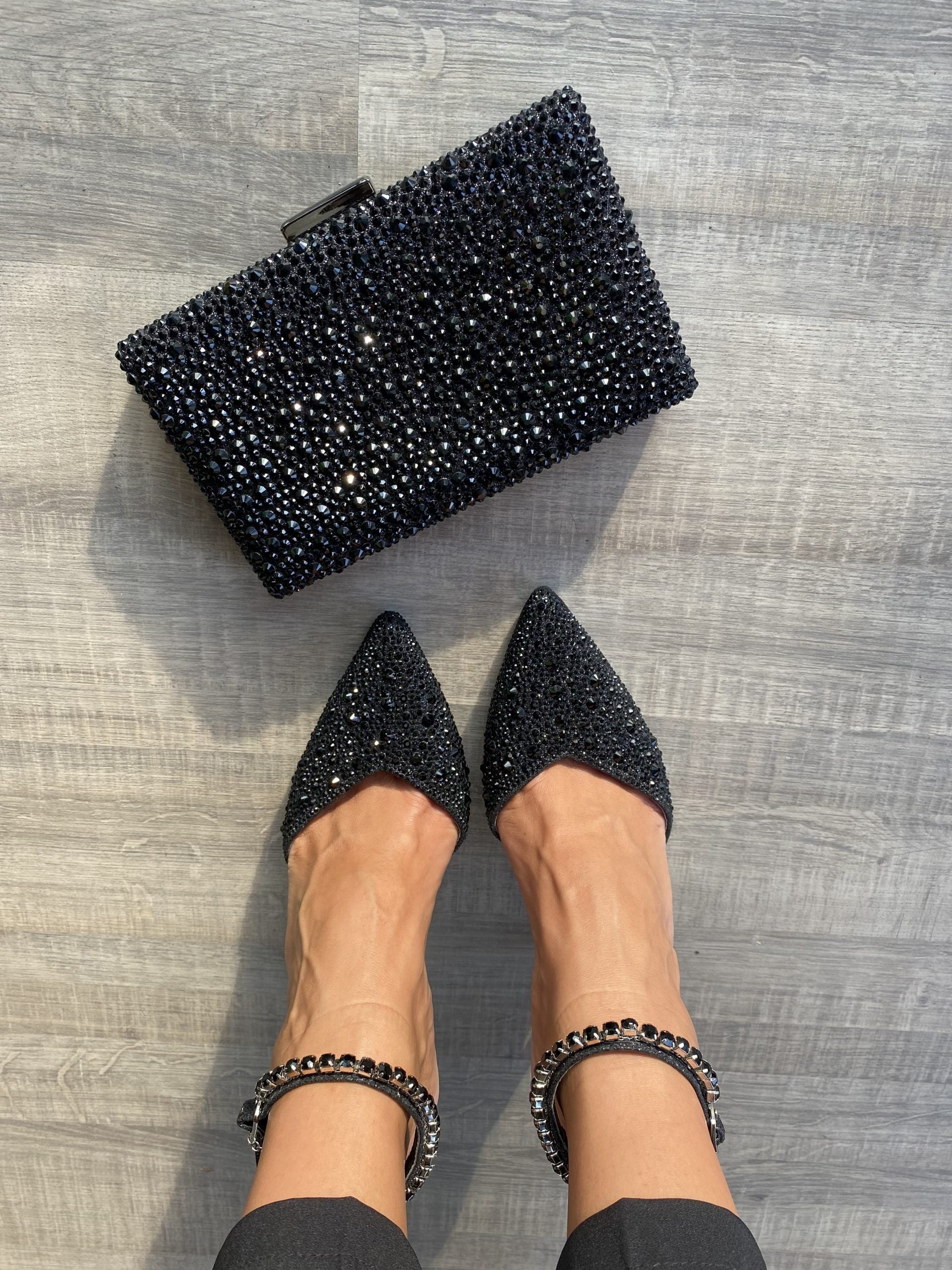 Borsa Clutch Sparkle - Nero Diamond