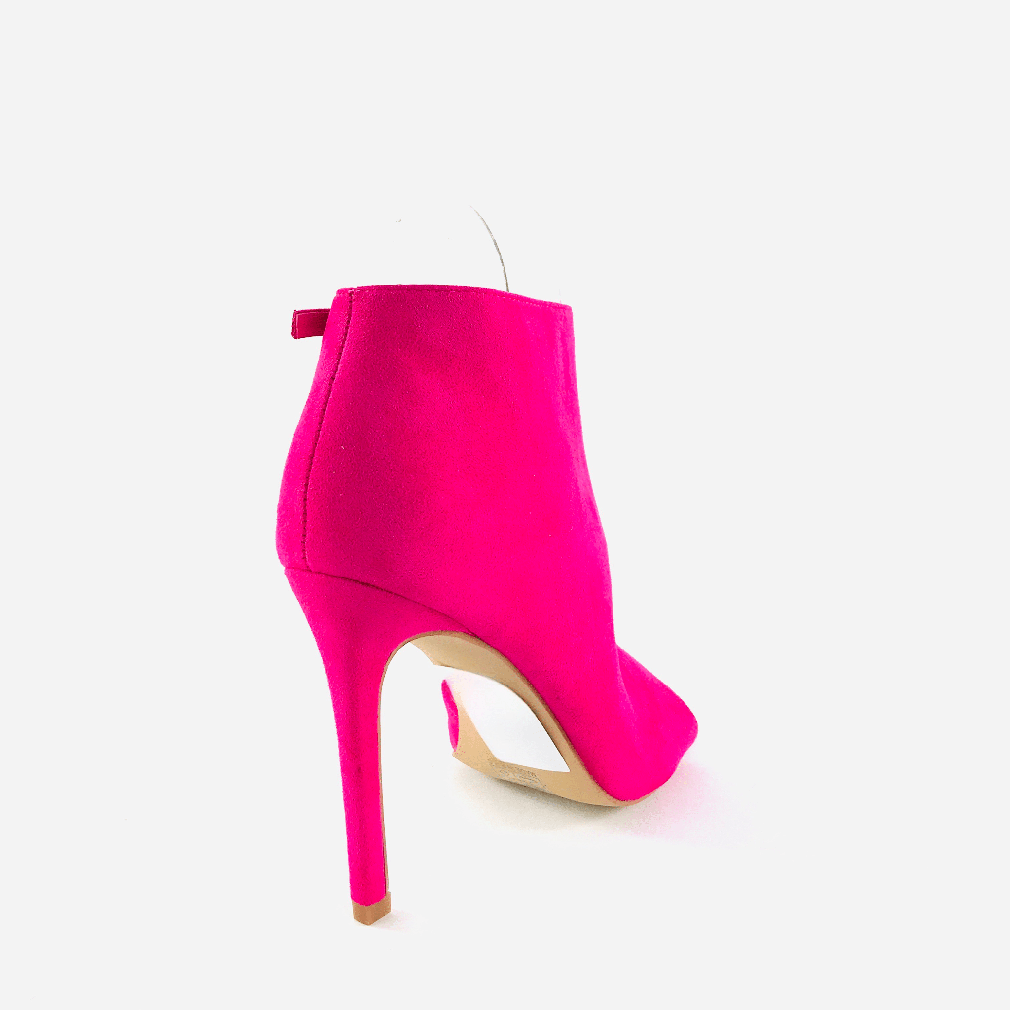 Tronchetto cut out spuntato - Simil Camoscio Fucsia