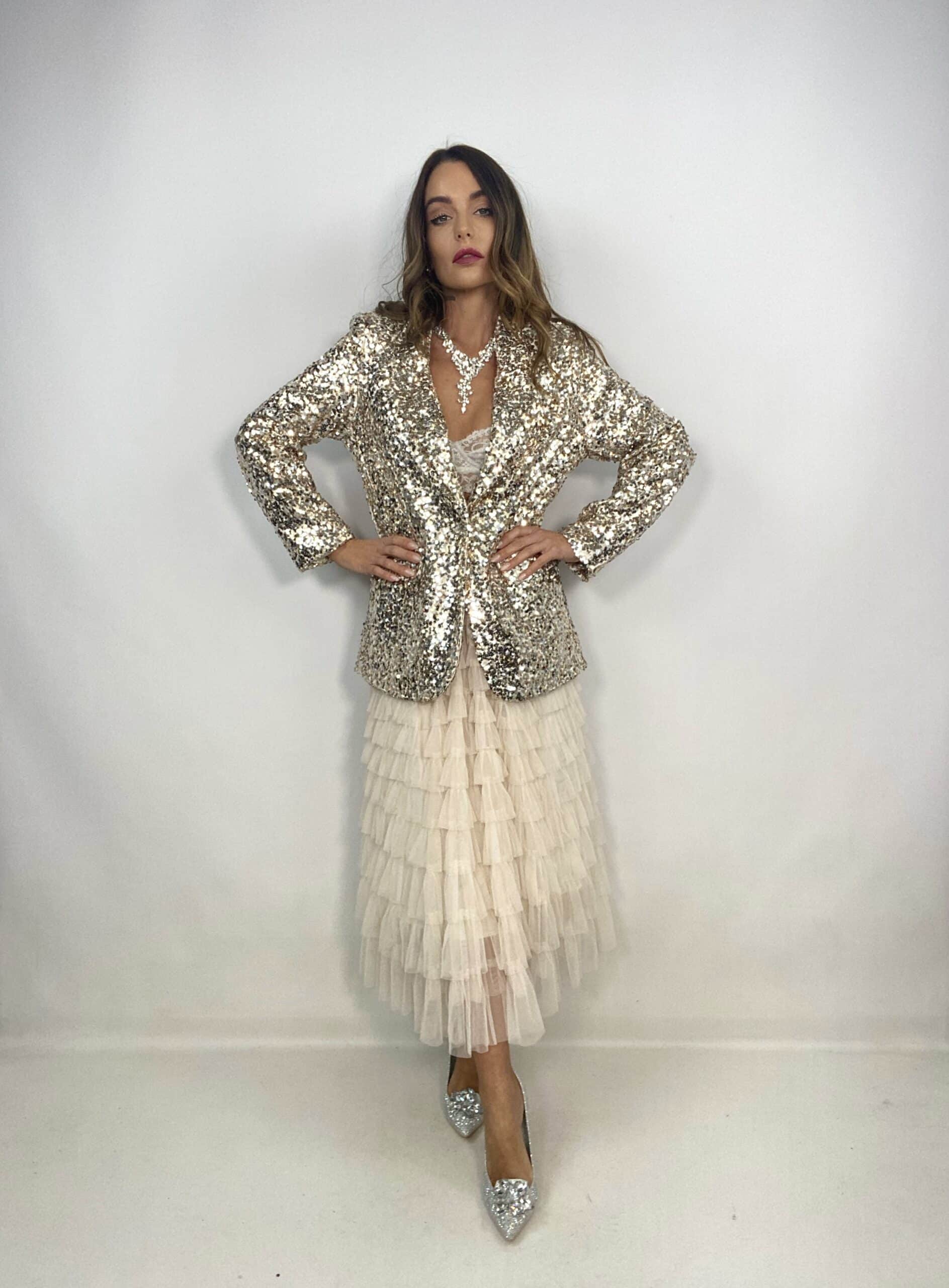 Blazer Paillettes - Oro