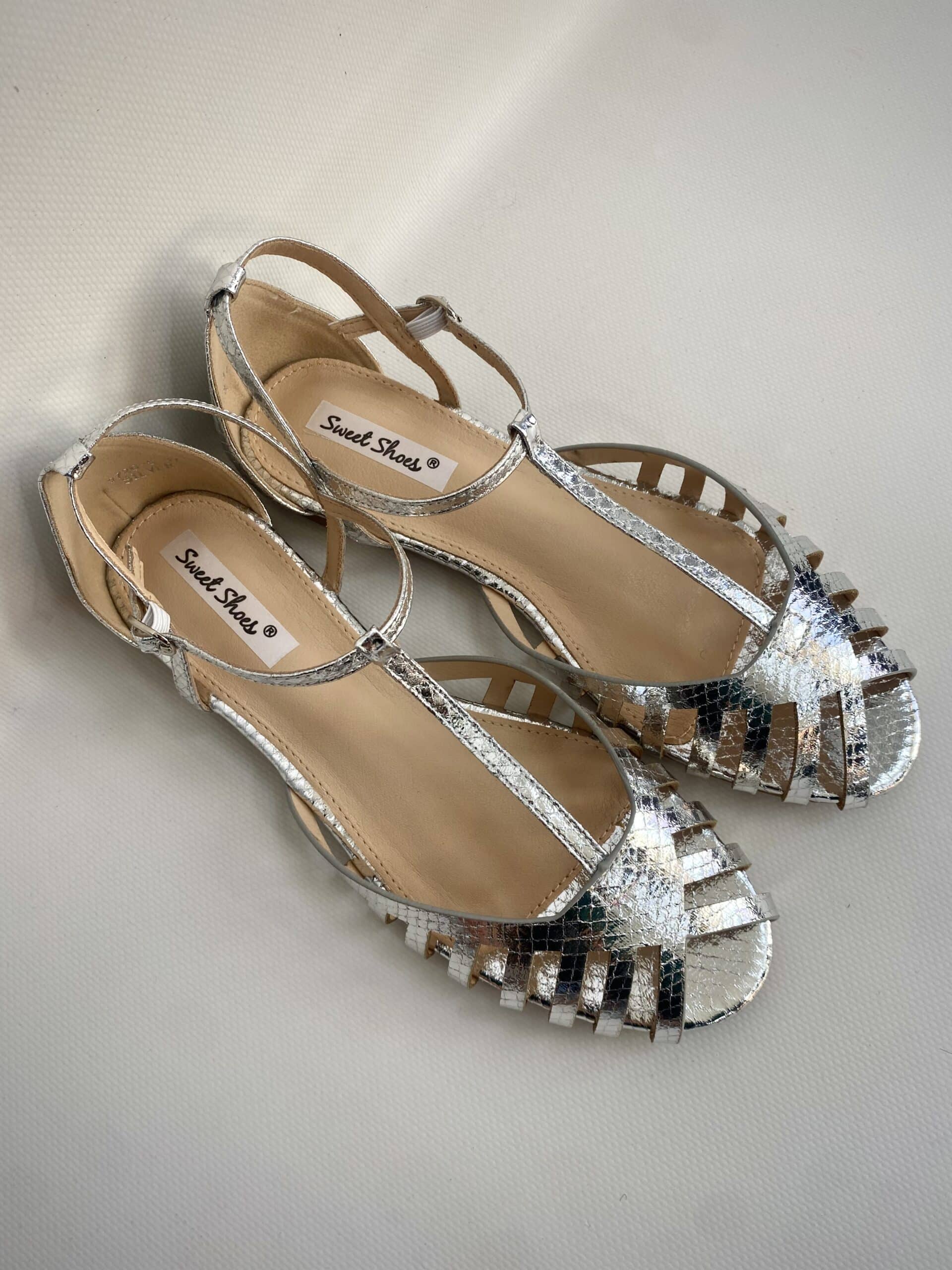 Sandali New Silla Flat - Argento