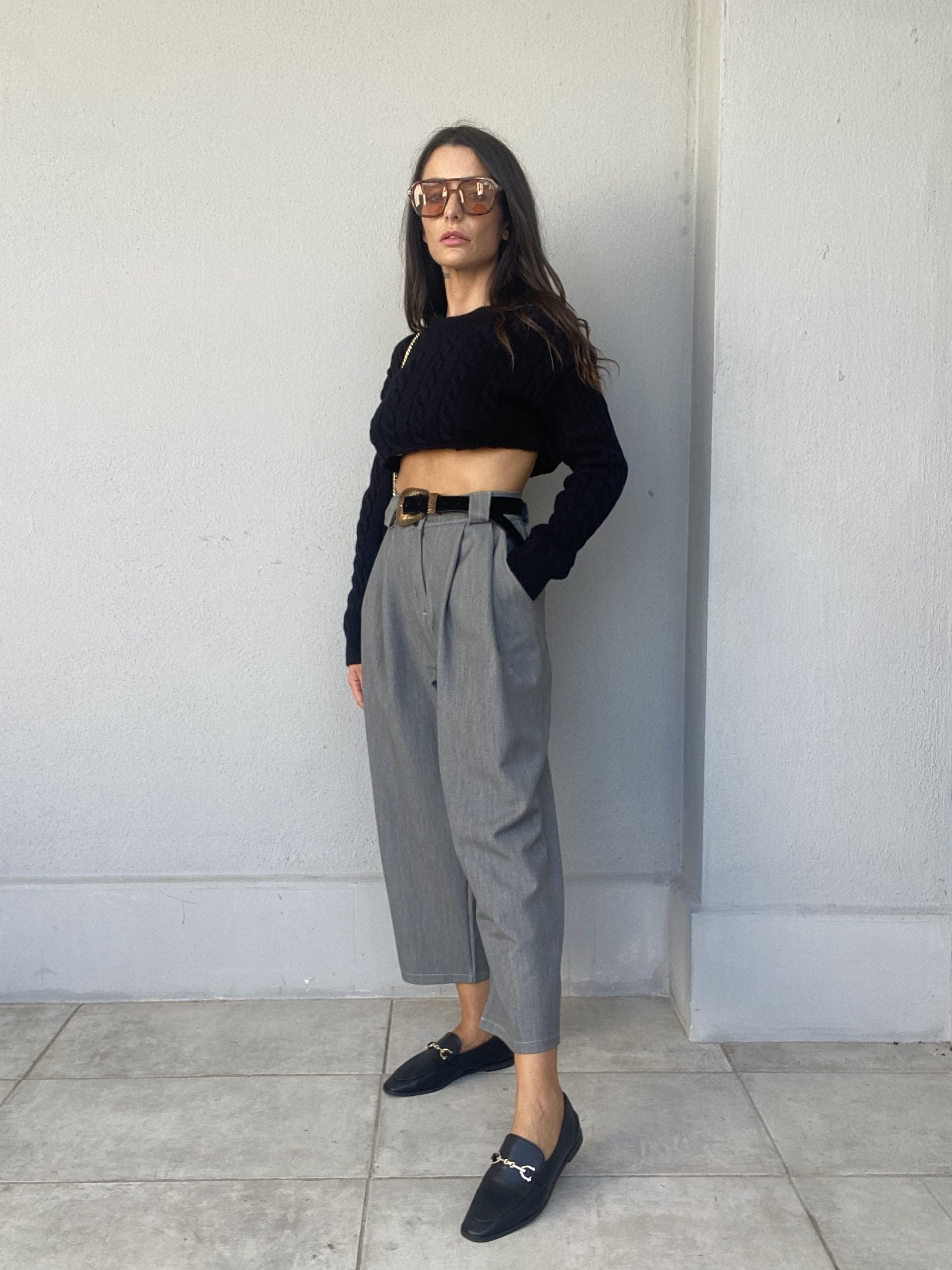 Pantaloni Completo Pinces - Grigio Scuro