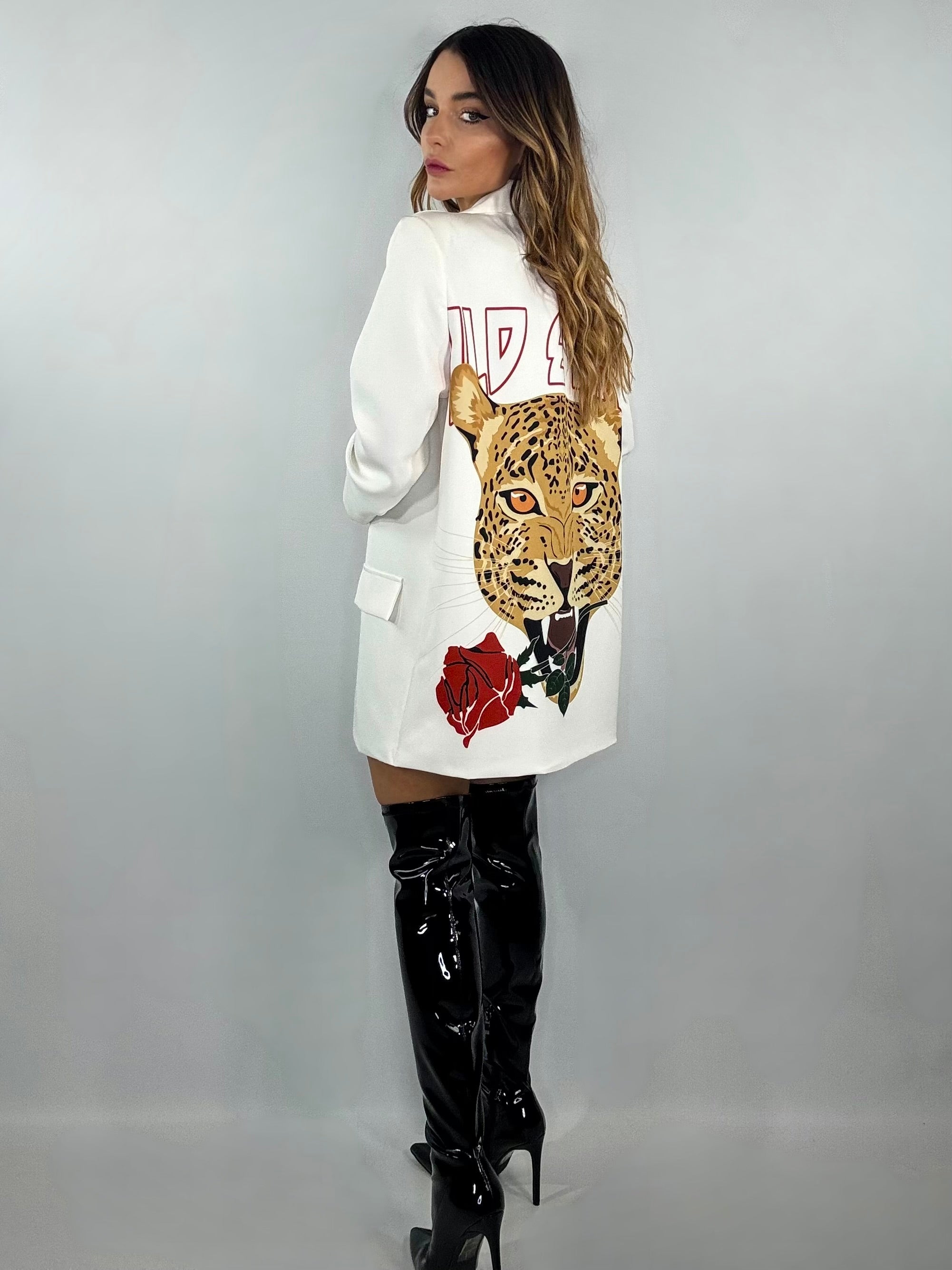 Blazer Leopardo - Wild & Free - Bianco