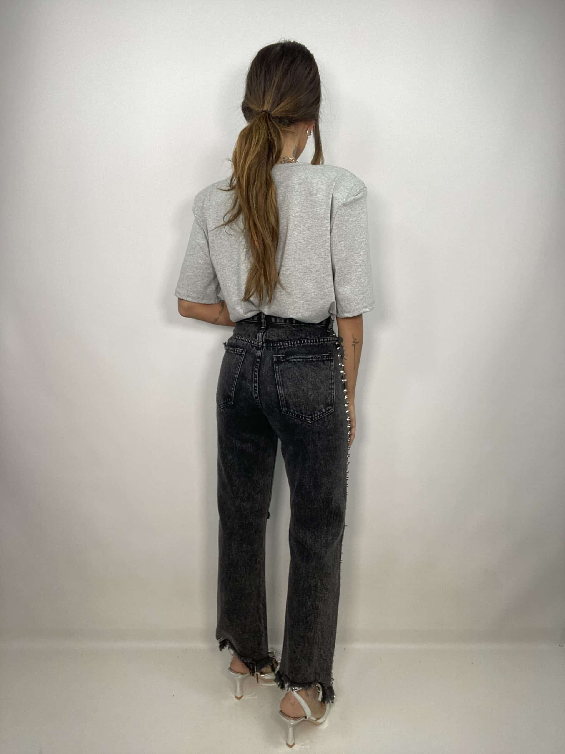 T-shirt Con Spalline - Grigio