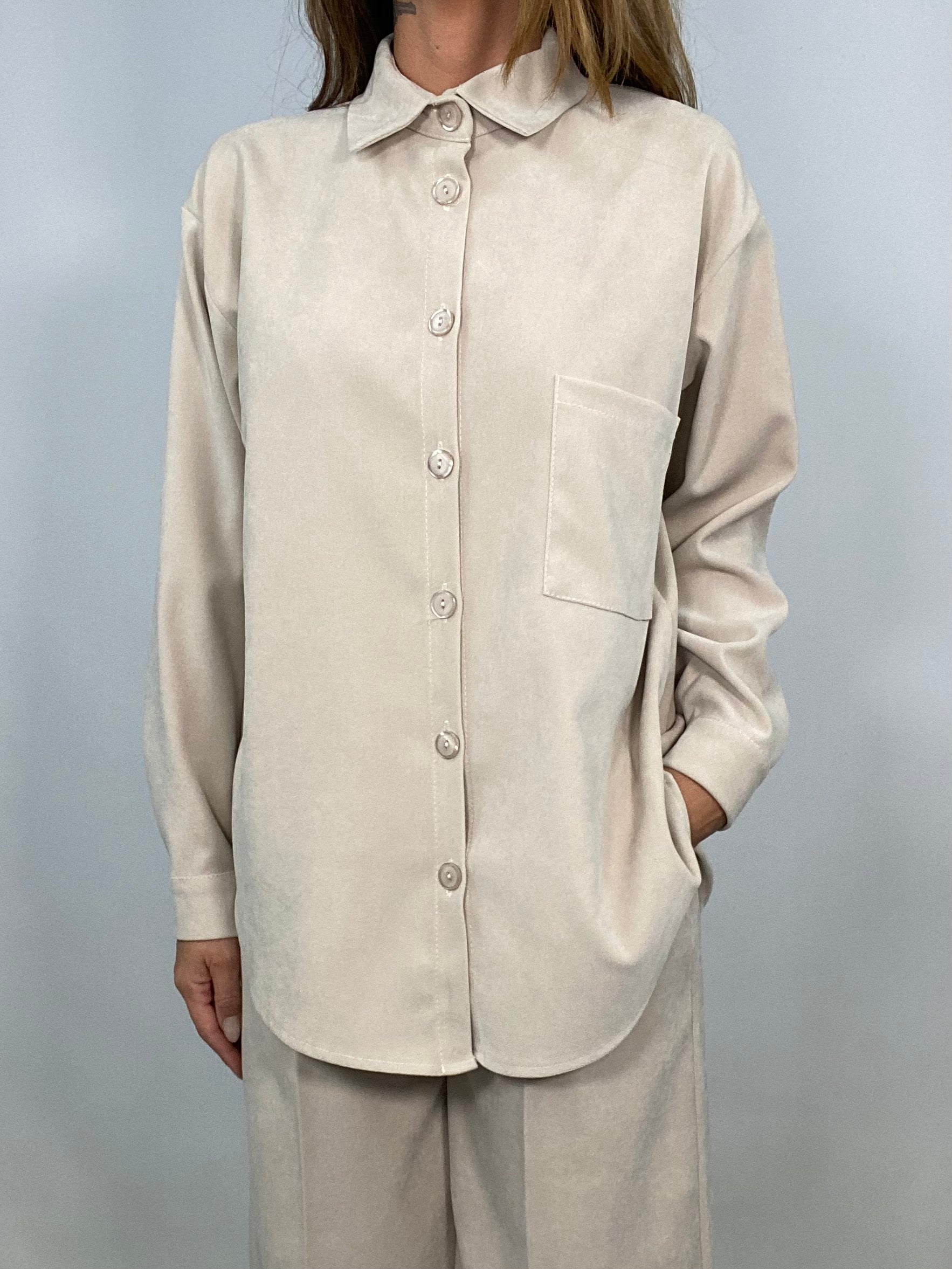 Camicia Completo Top Quality - Velluto Beige
