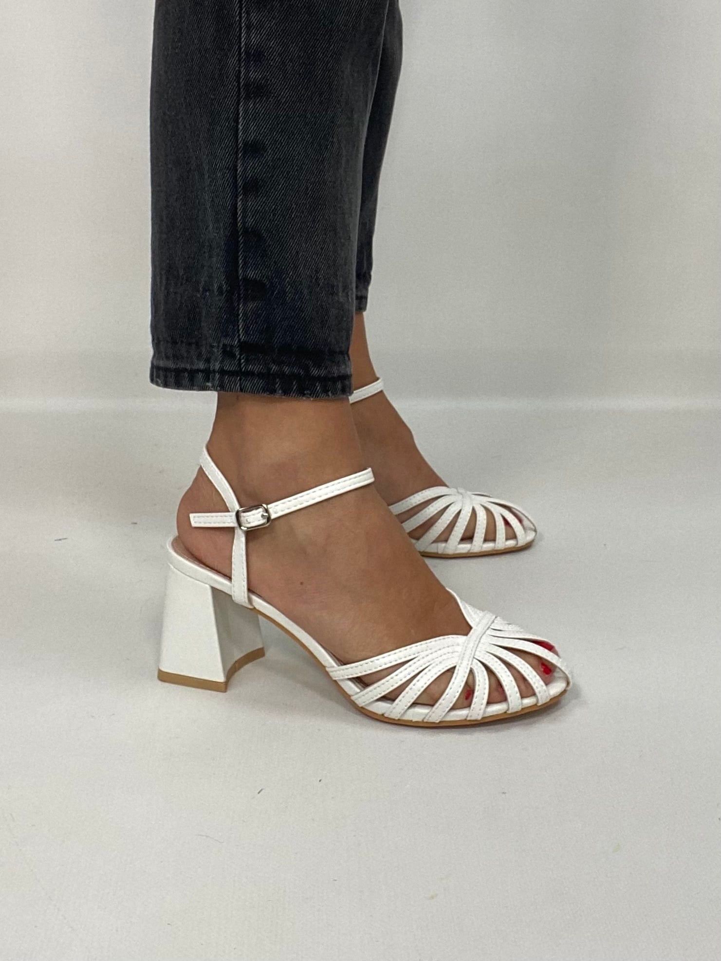 Sandali Tango Medium Comfort Heels - Bianco