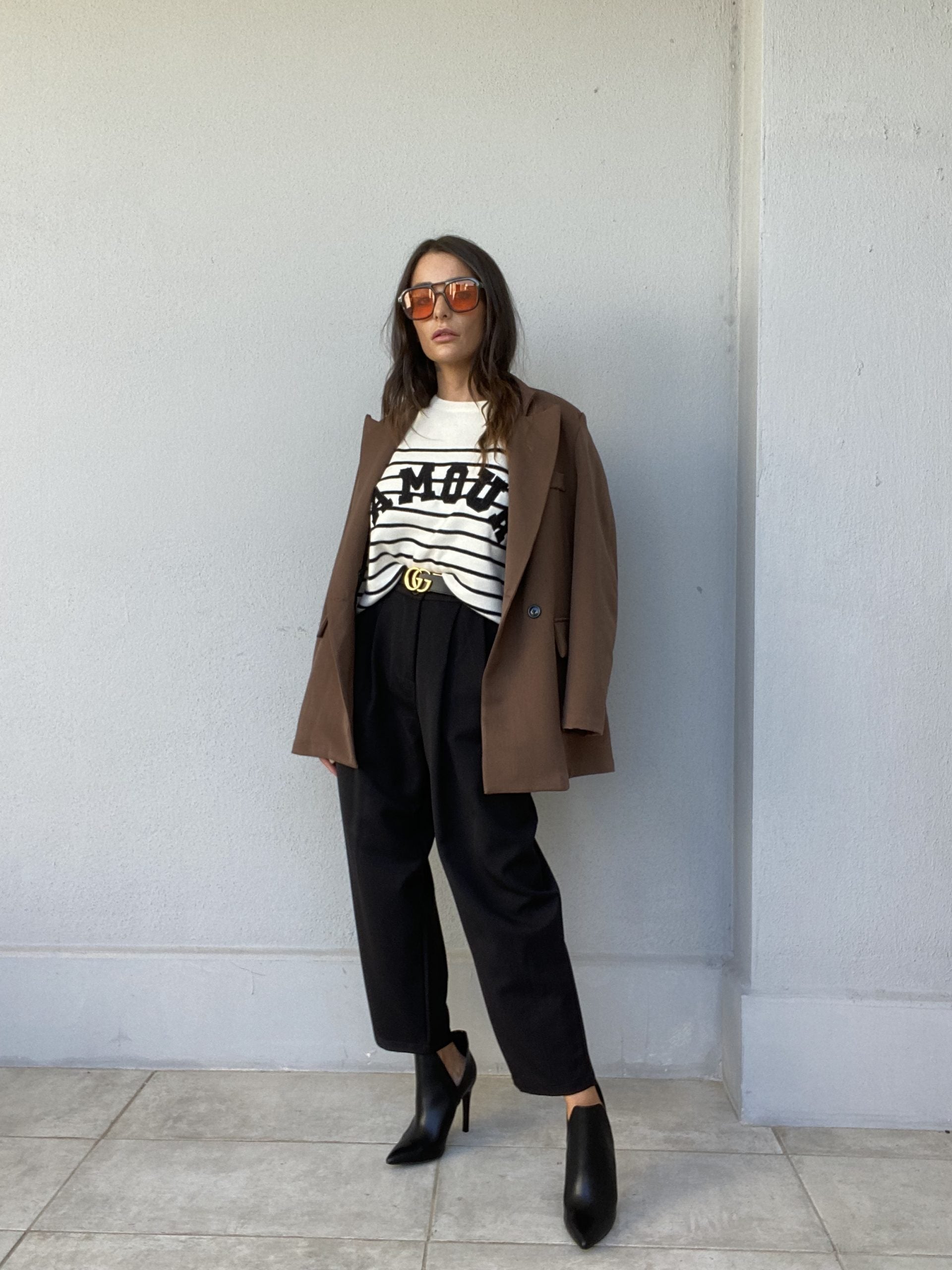 Blazer Completo Doppio Petto - Marrone
