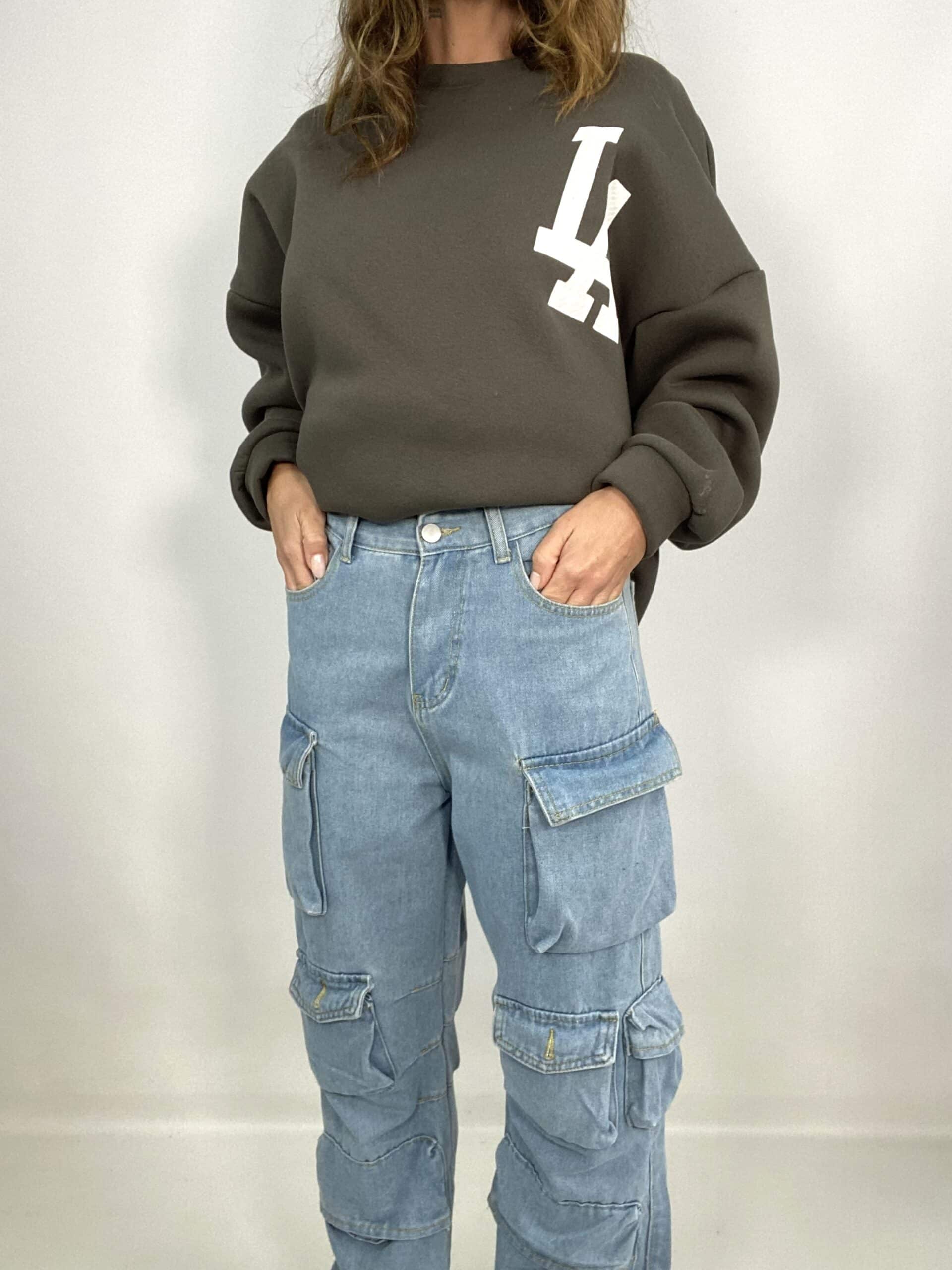 Jeans Cargo Y2K - Denim Chiaro
