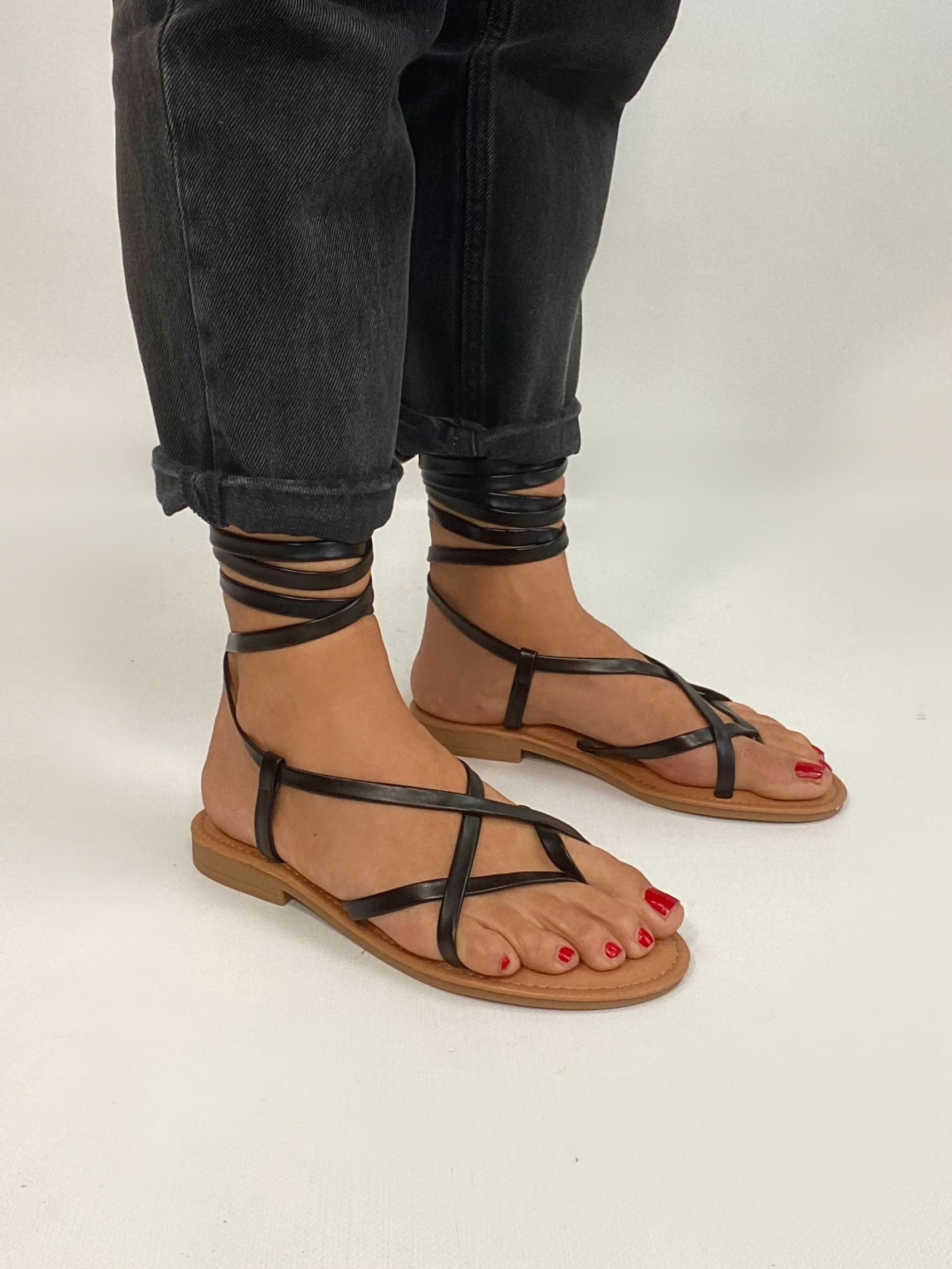 New Sandali Flat Alla Schiava - Multicolor Oro / Fucsia