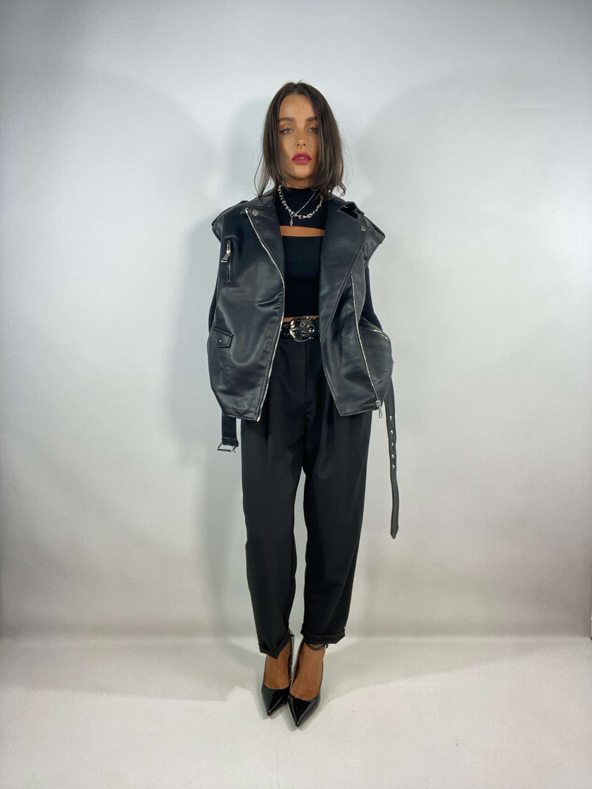 Maglia Crop con Cut Out - Nero