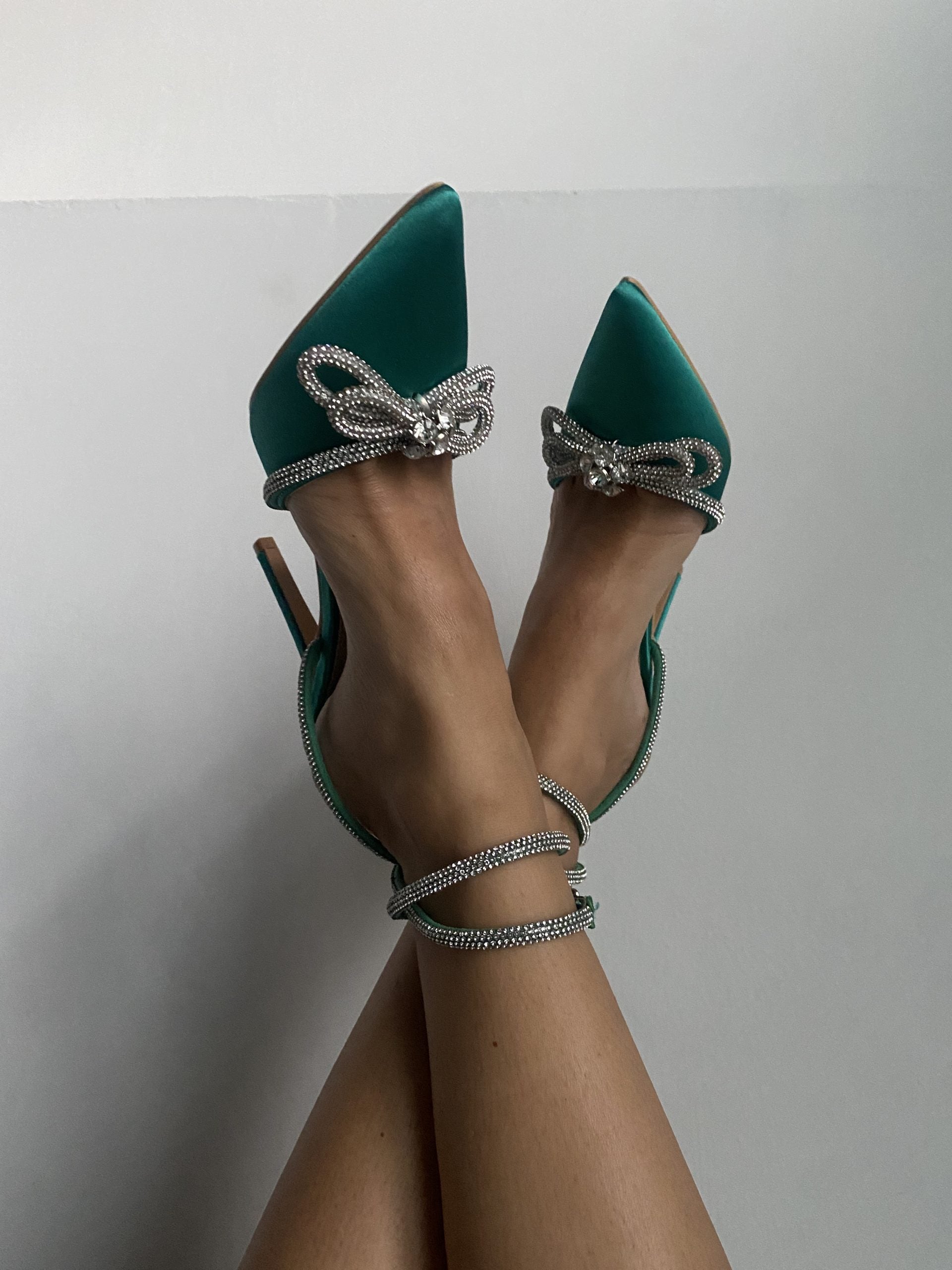 Decollete Diamond - Satin Verde Smeraldo