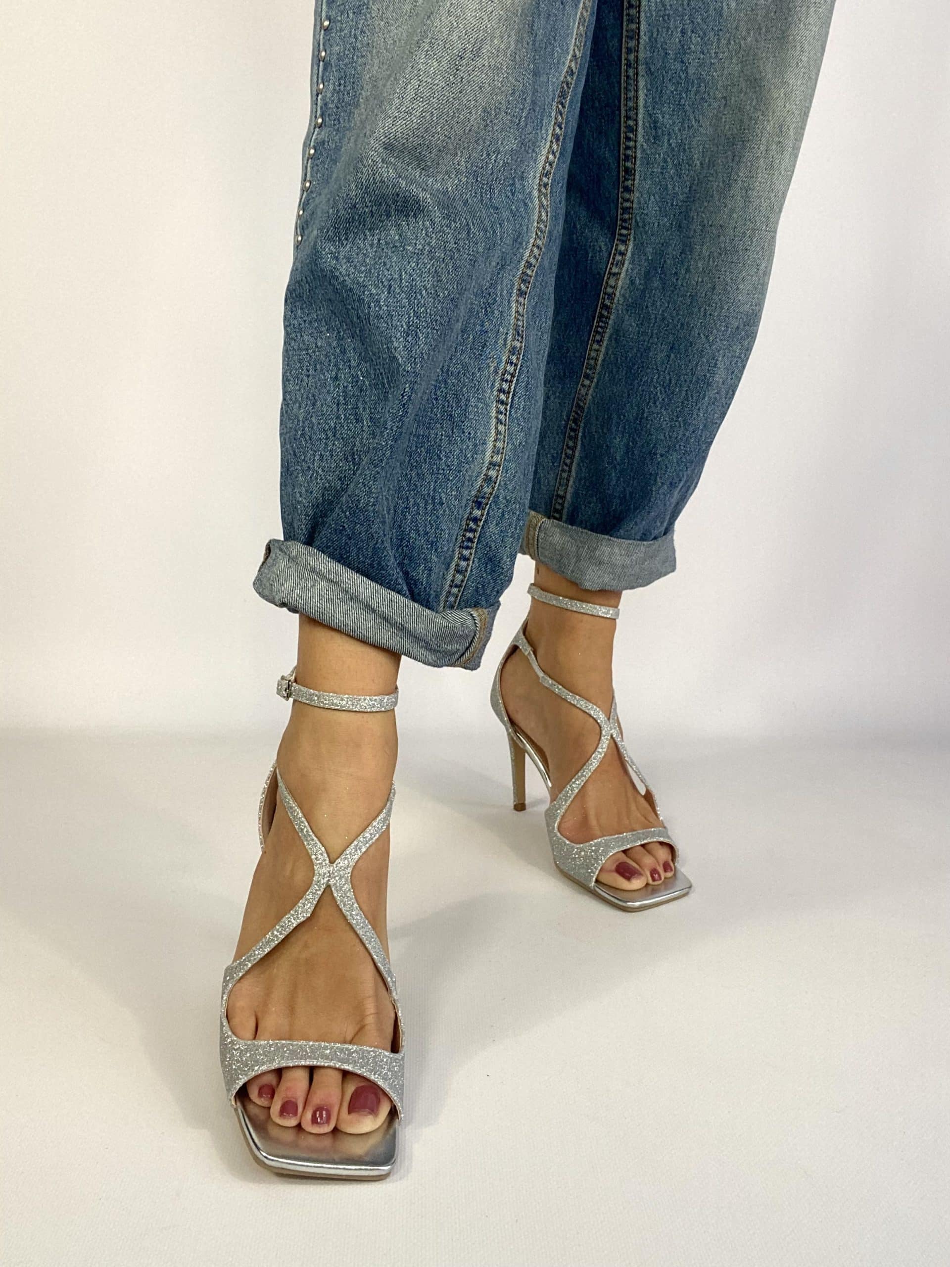 Sandali Sally Glitter  - Argento