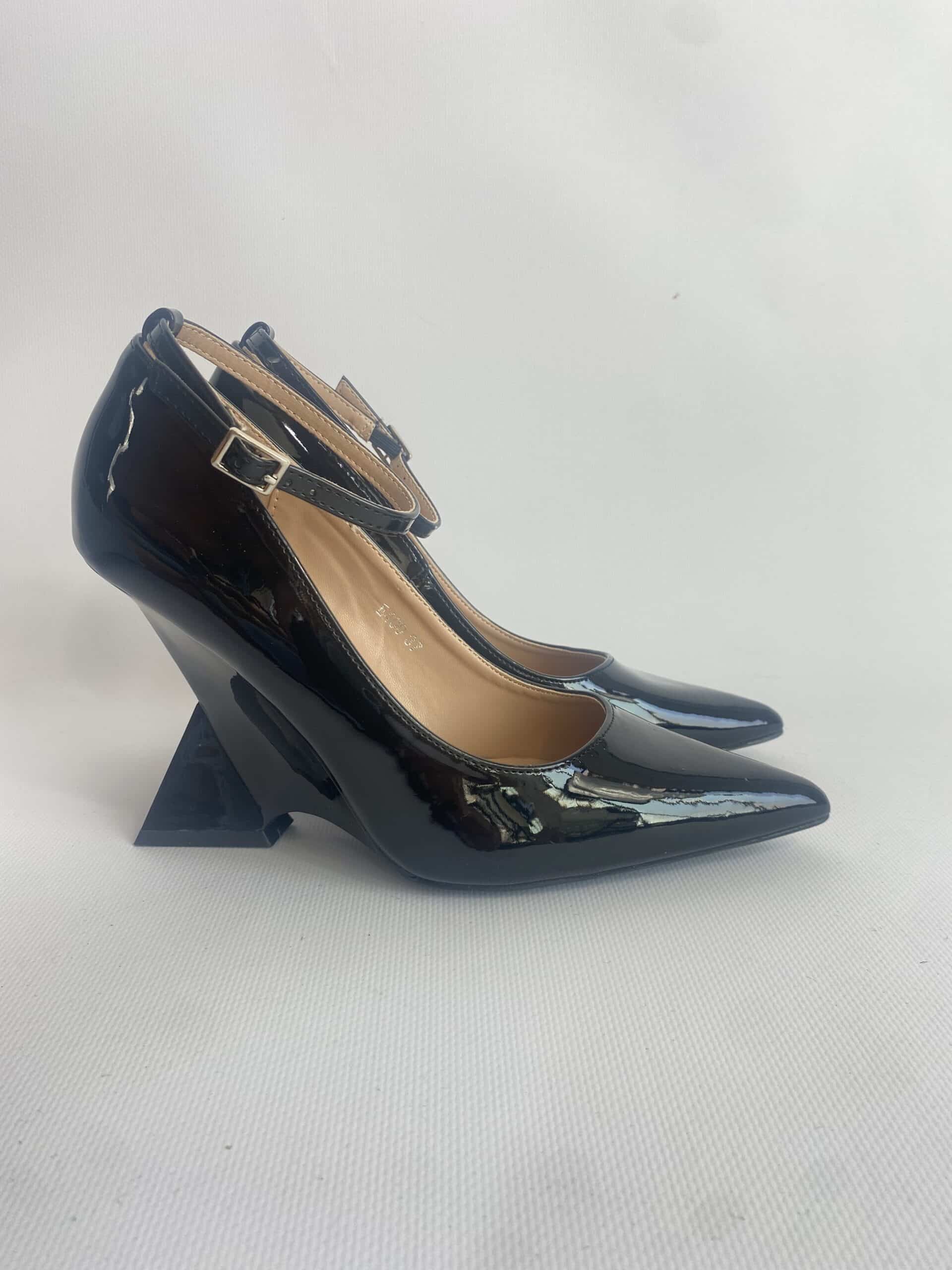 Decollete Tacco Scultoreo  - Vernice Nero
