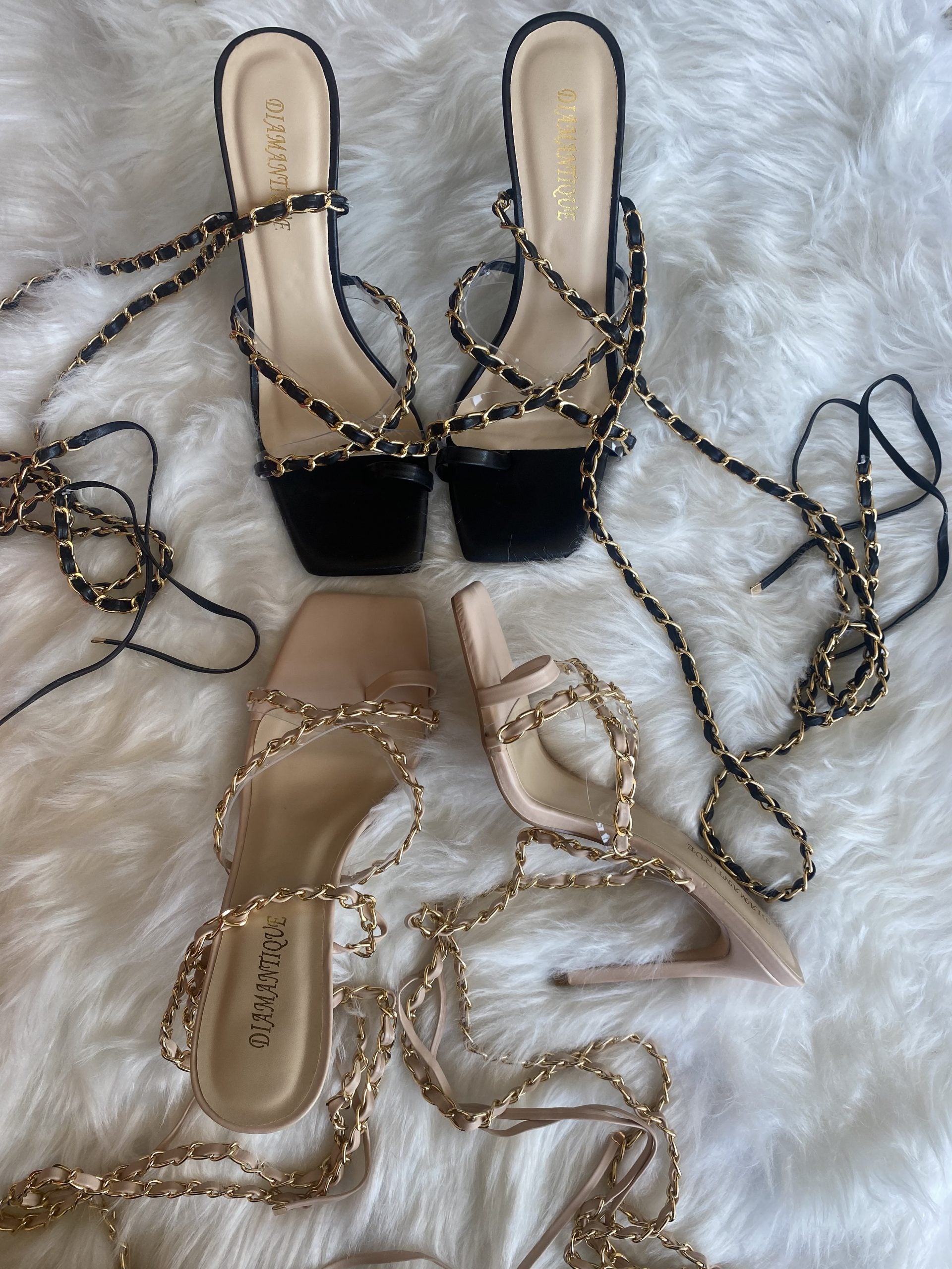 Sandali Chains Alla Schiava - Nude