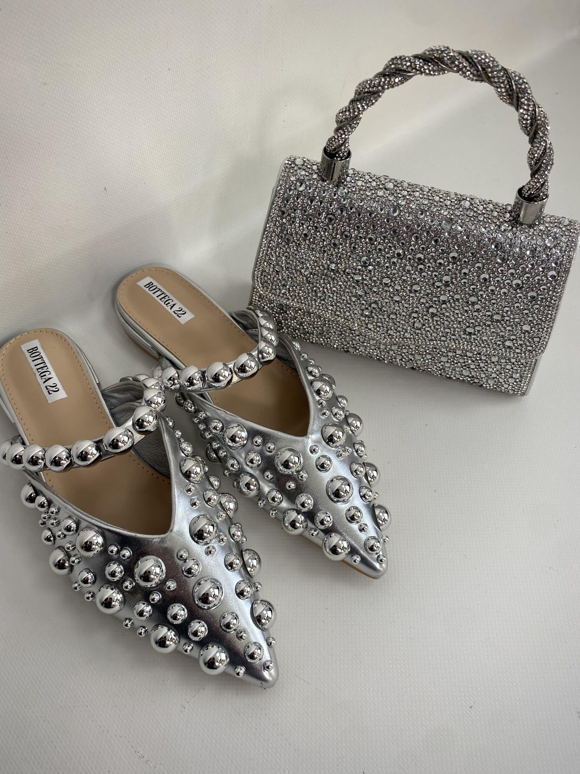 Sabot Con Borchie - Argento.