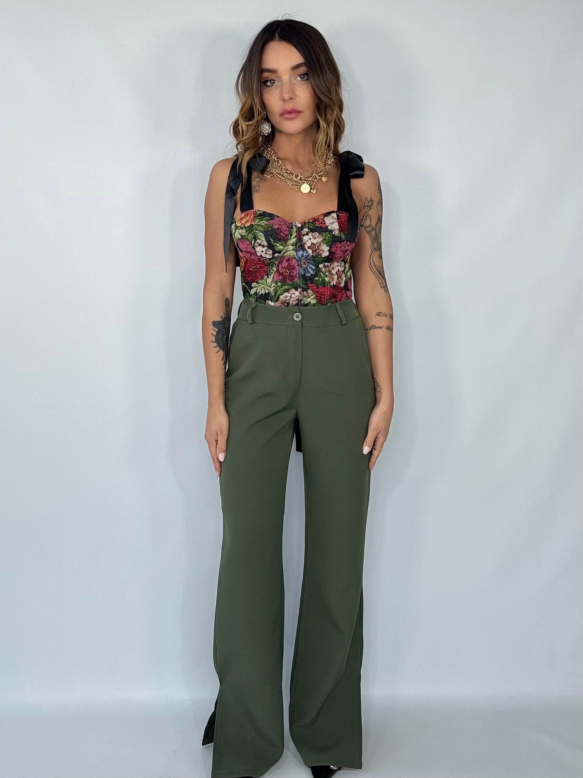 Completo Over Kimono - Verde Militare