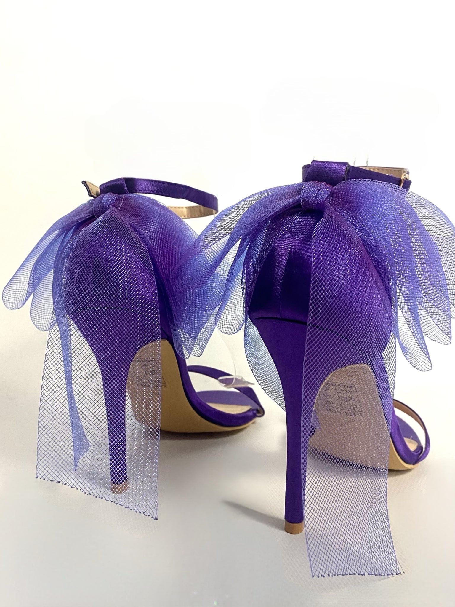 Sandalo con Fiocco in Tulle - Viola
