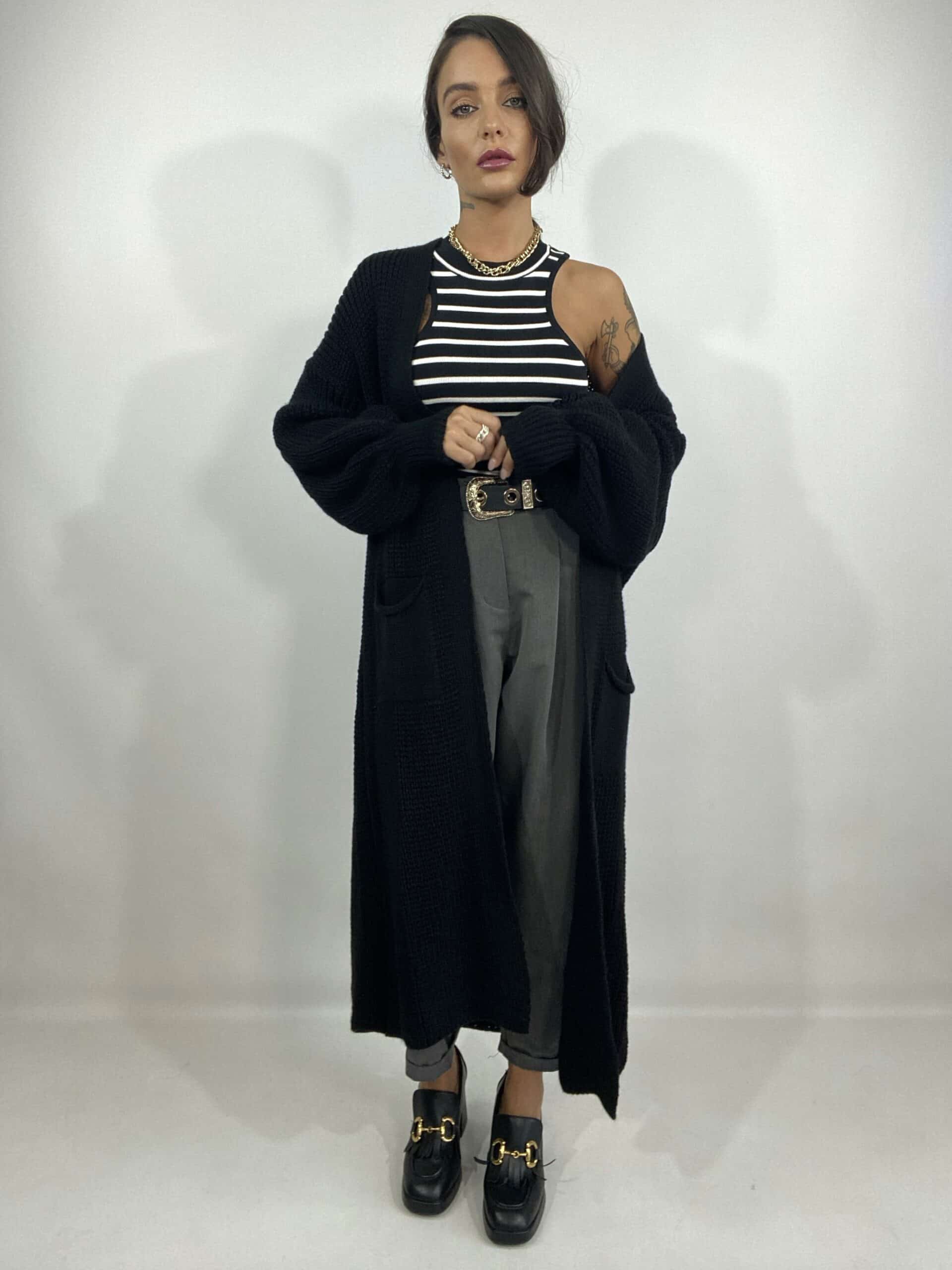 Maxi Cardigan Lara - Nero