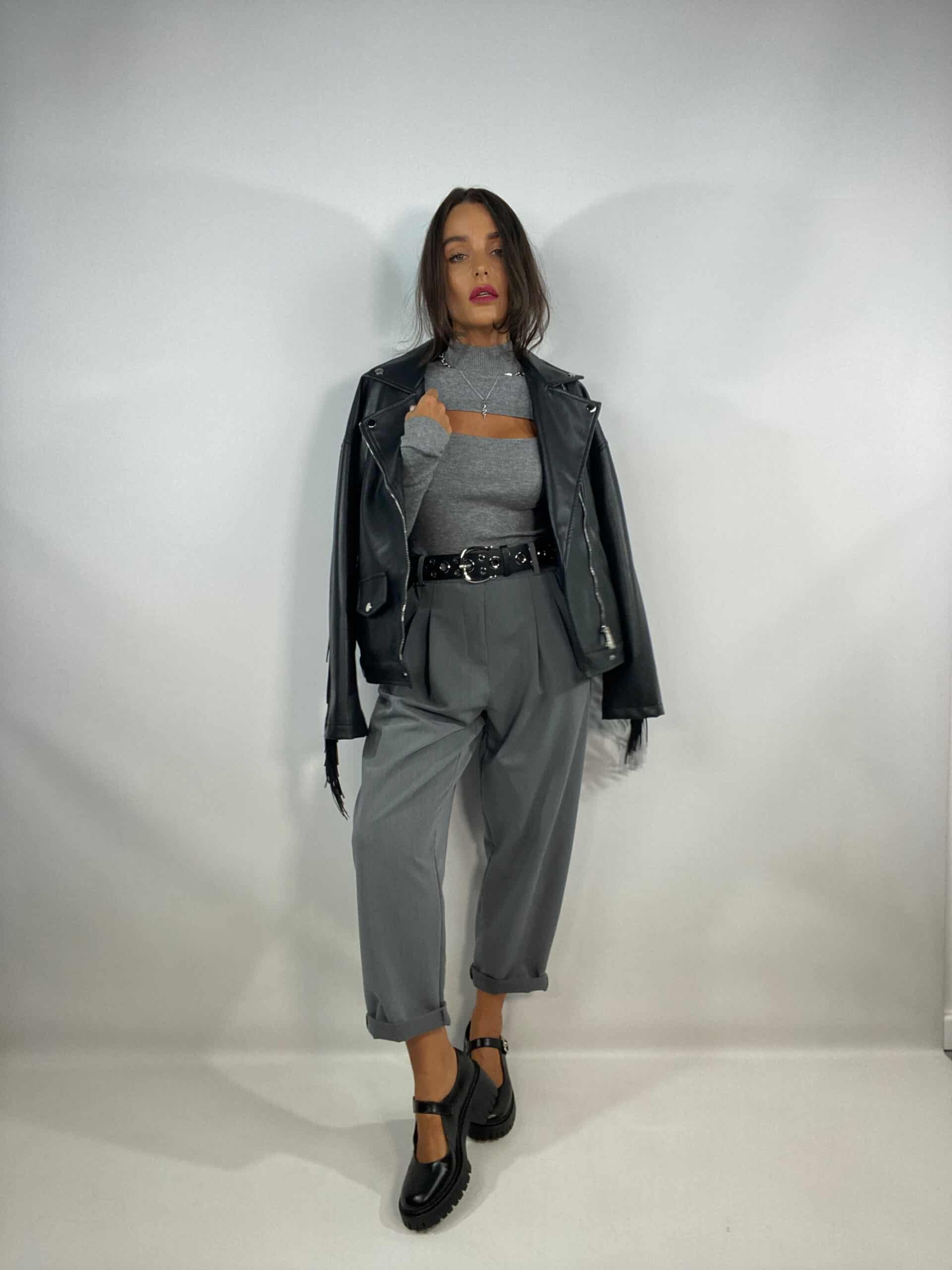 Pantaloni Doppia Pinces - Grigio Scuro