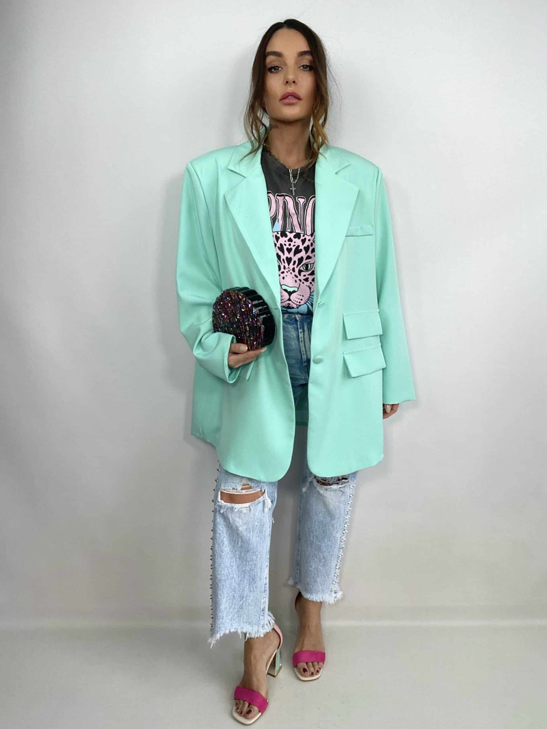 Blazer Super Over - Verde Acqua