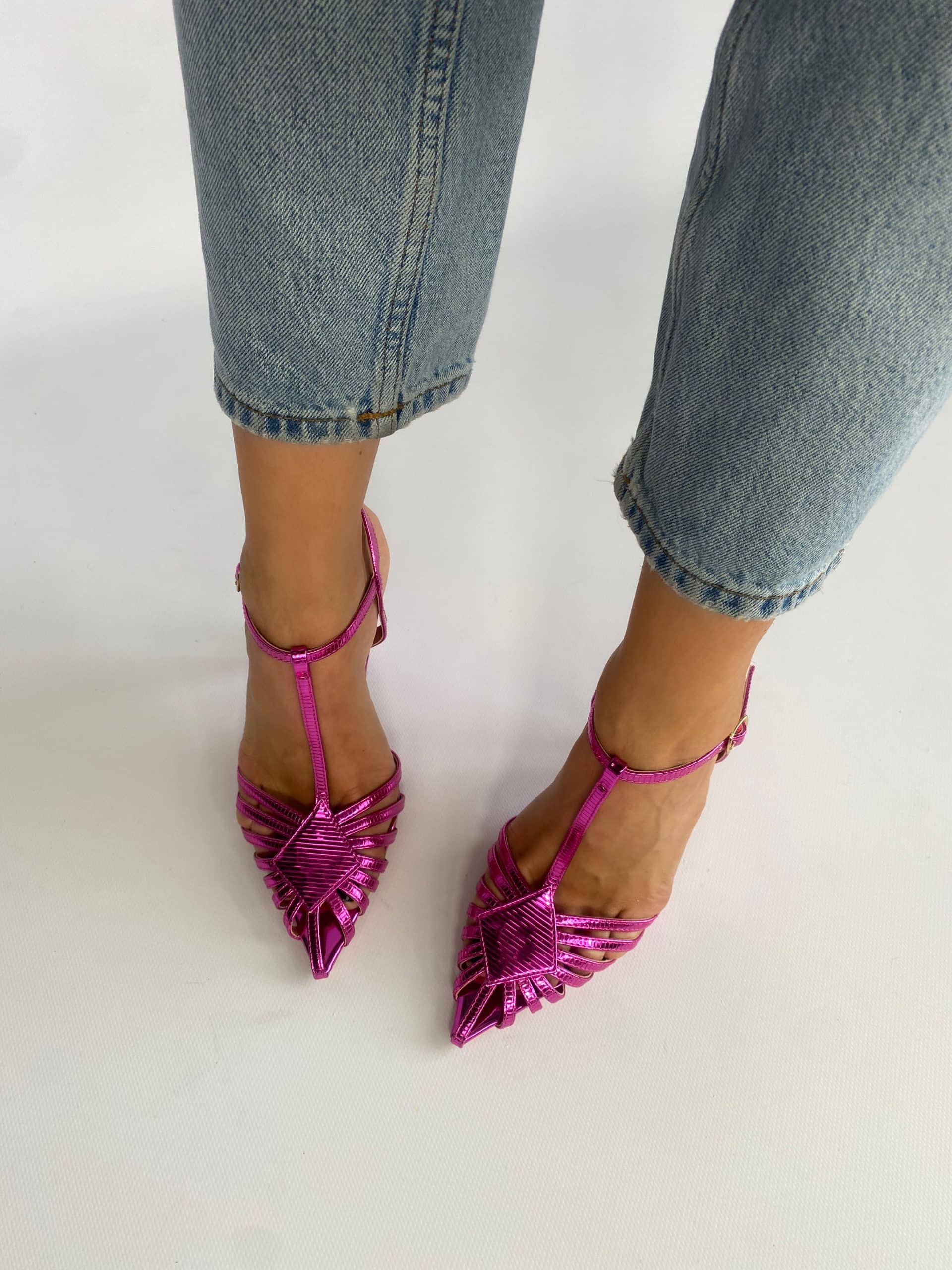 Sandali Silla T-bar - Fucsia