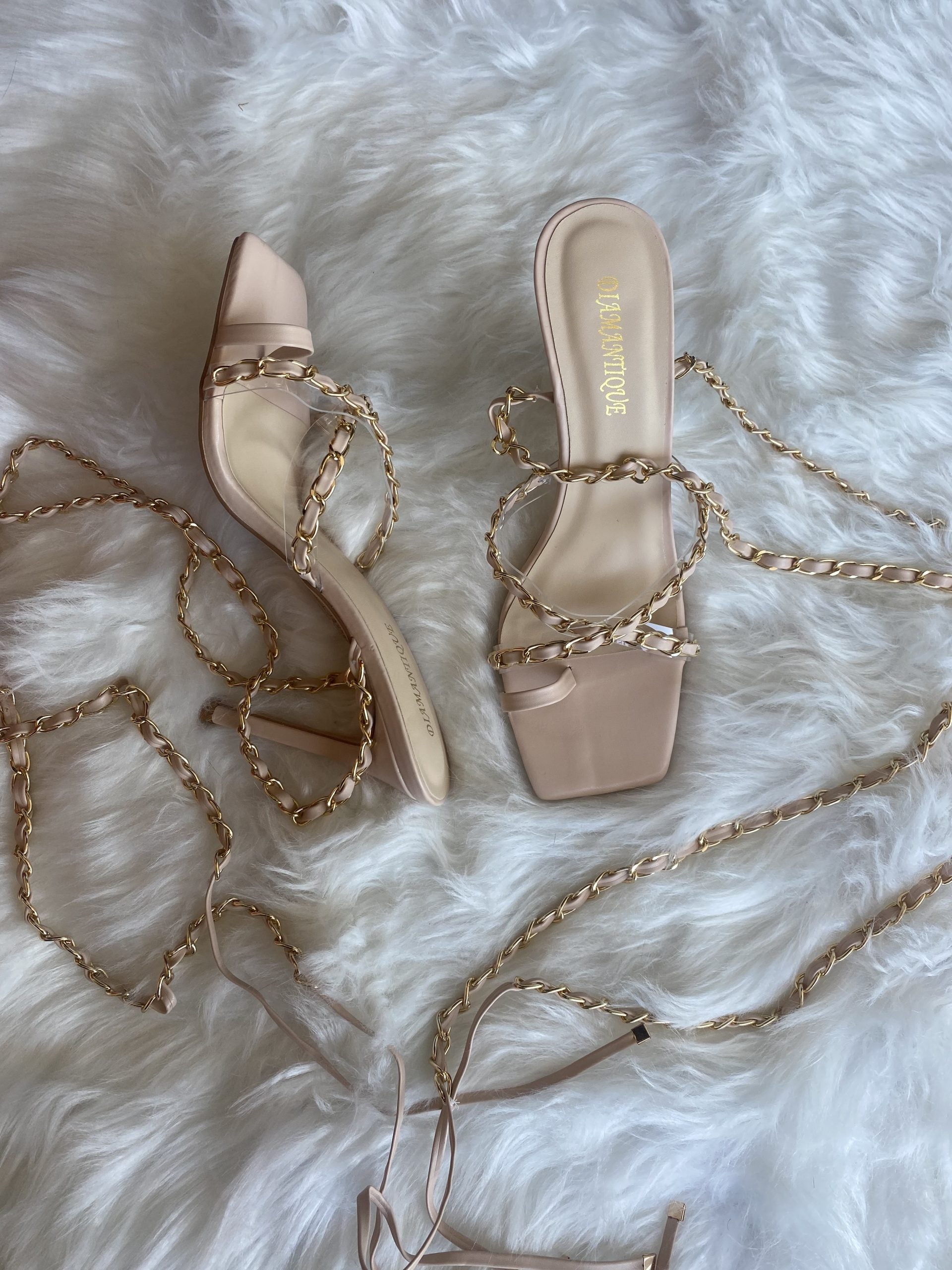 Sandali Chains Alla Schiava - Nude