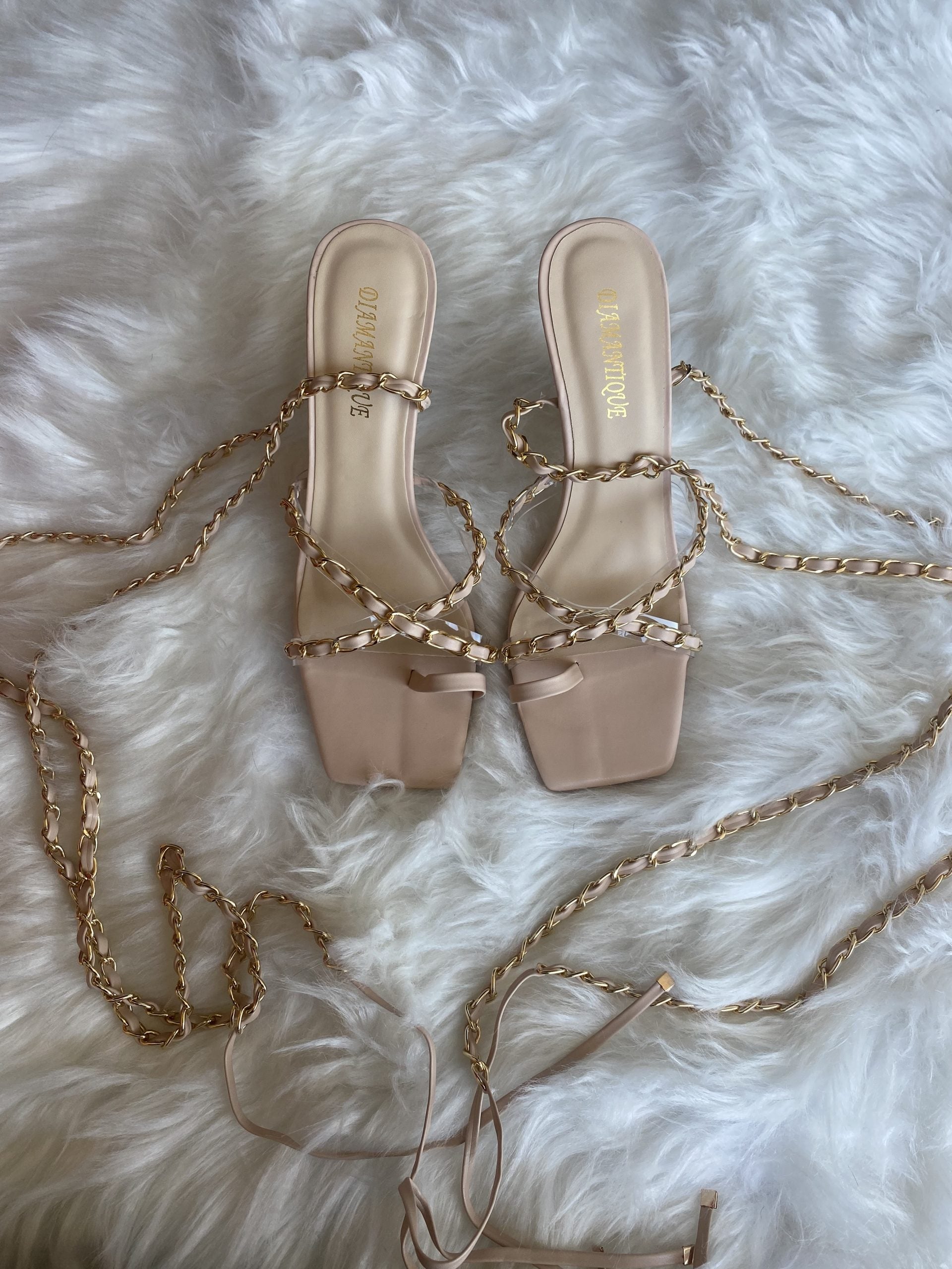 Sandali Chains Alla Schiava - Nude