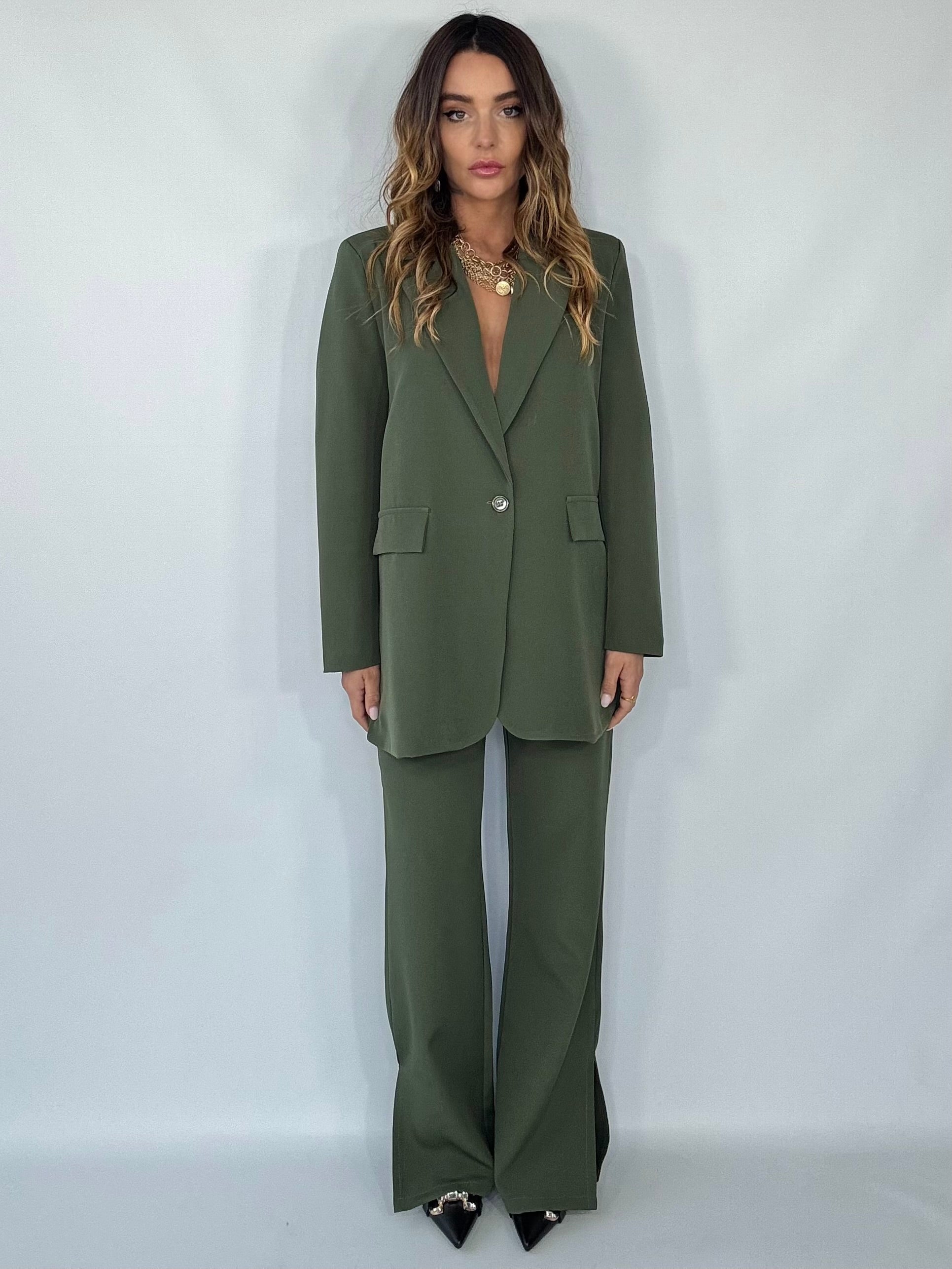 Completo Over Kimono - Verde Militare
