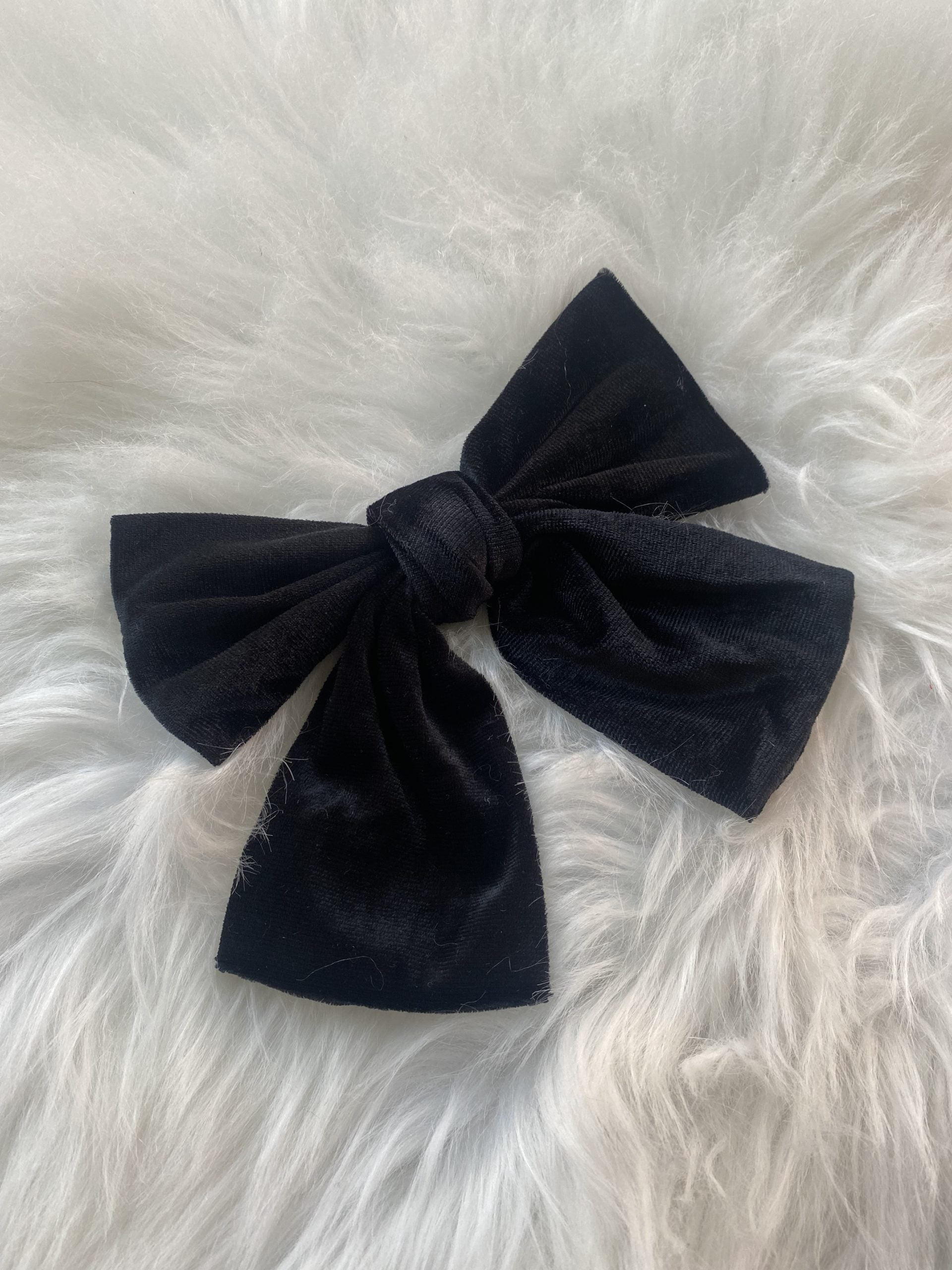 Fermaglio Fiocco in Velluto - Blu