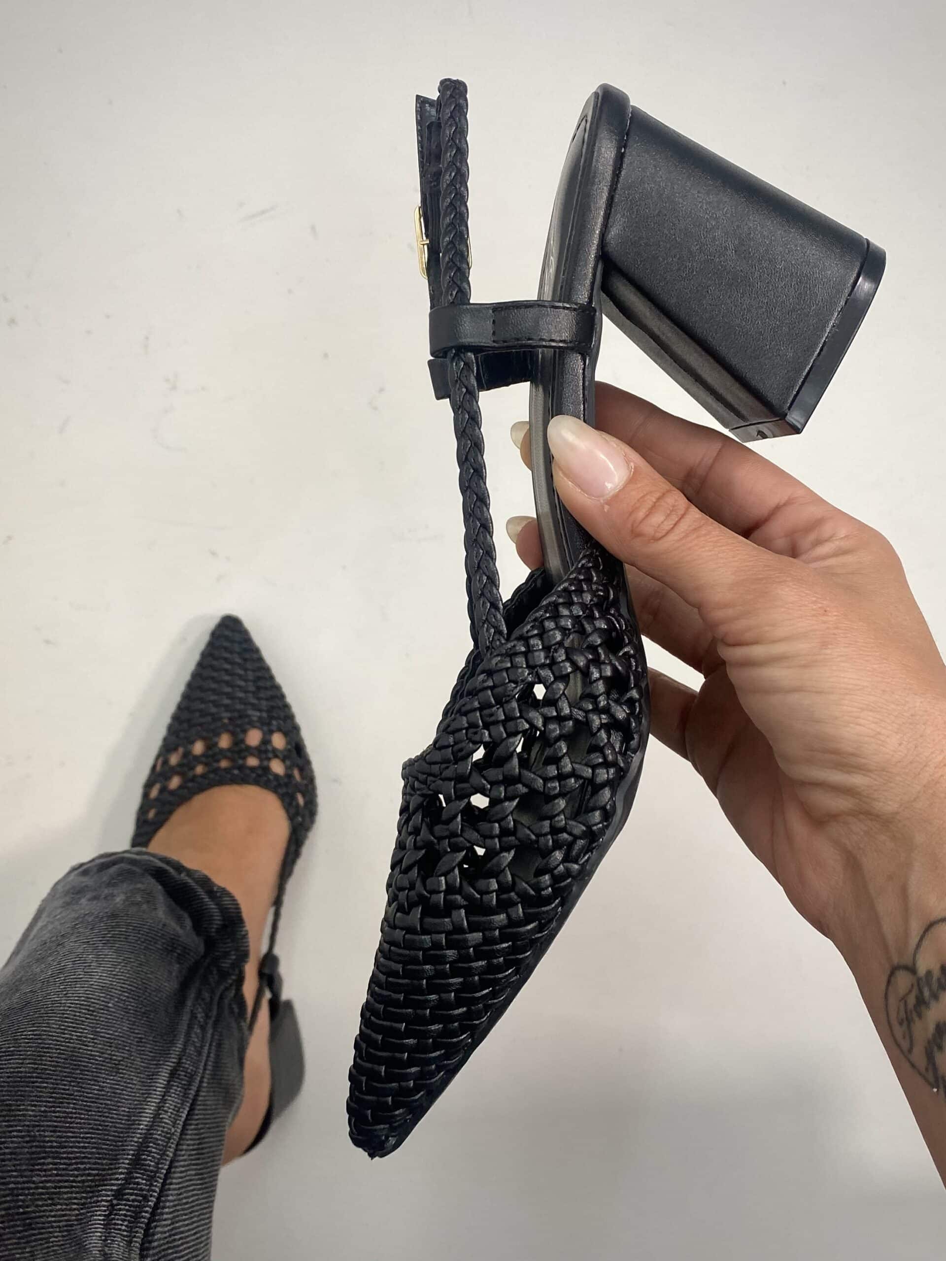 New Slingback Rafia Comfort Heels 2.0 - Nero