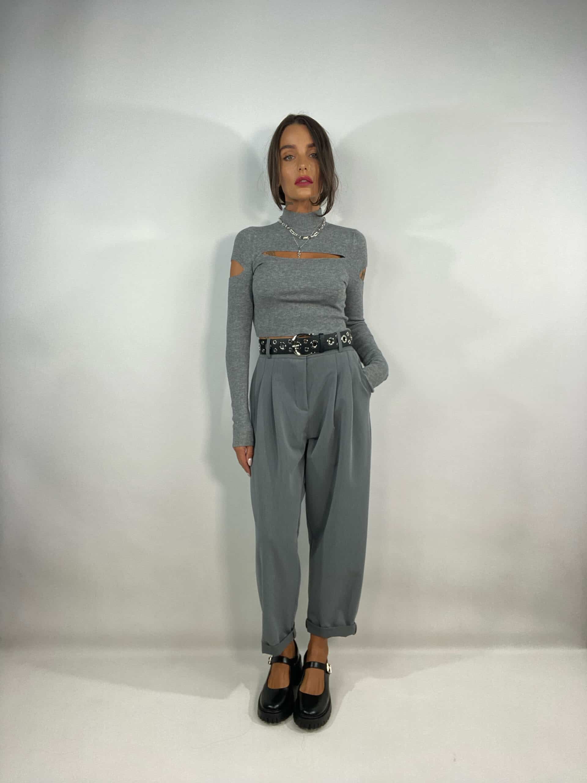Pantaloni Doppia Pinces - Grigio Scuro