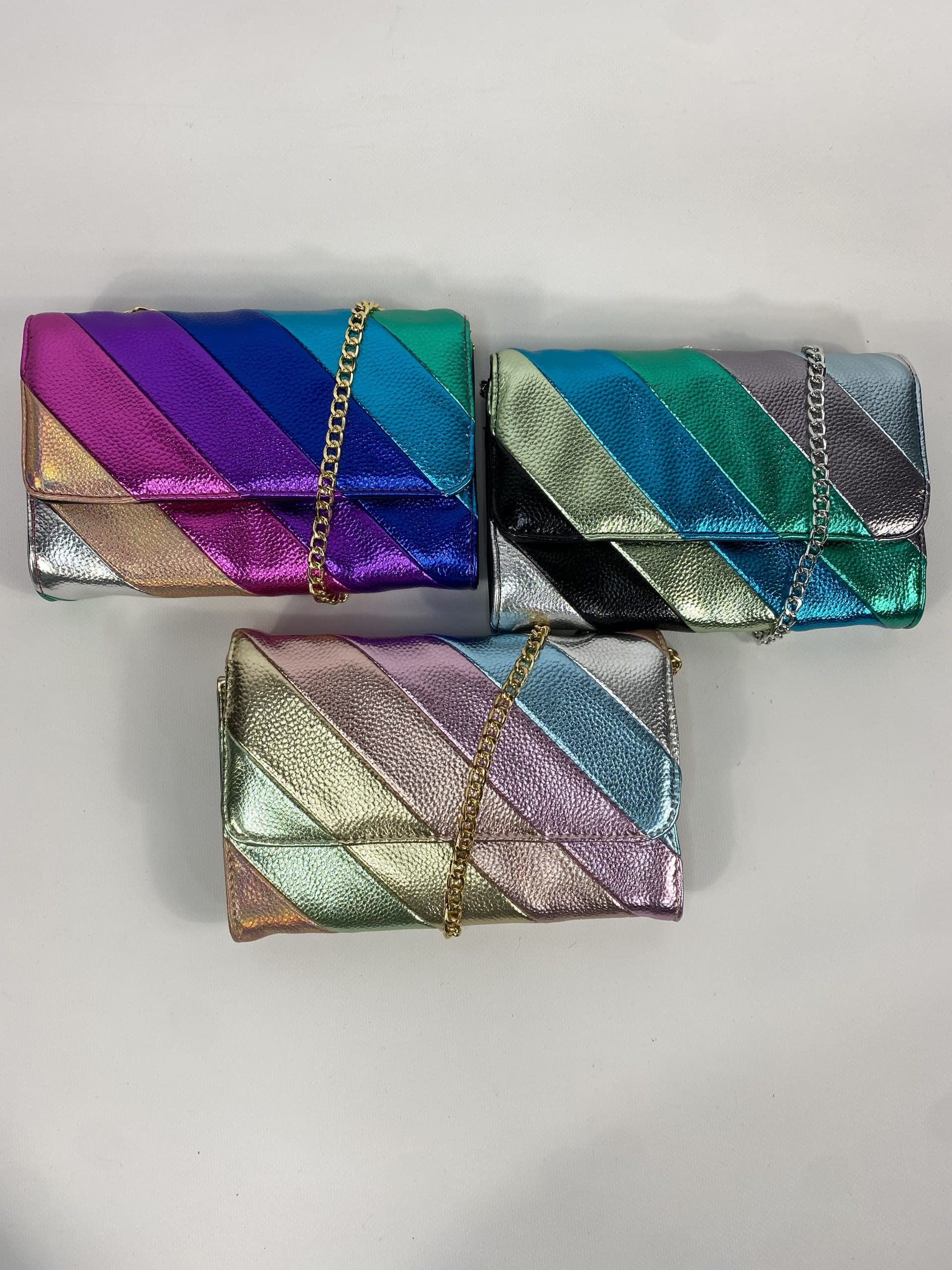 Clutch Multicolor con Tracolla