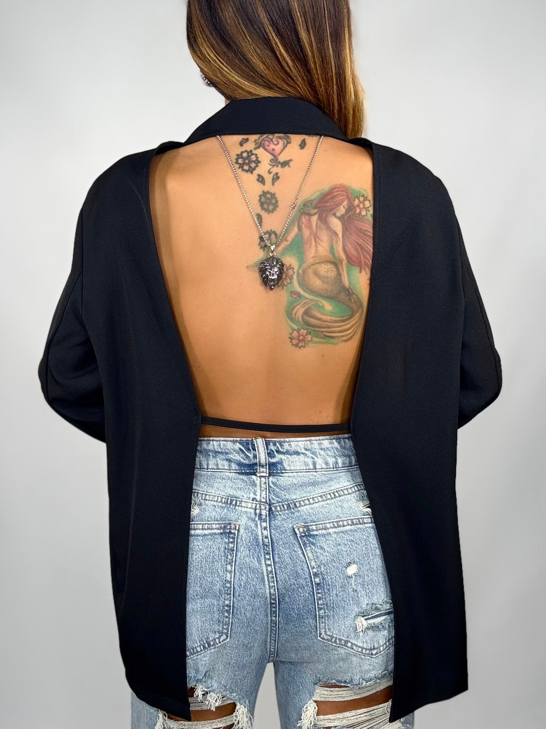 Blazer Schiena Nuda - Nero