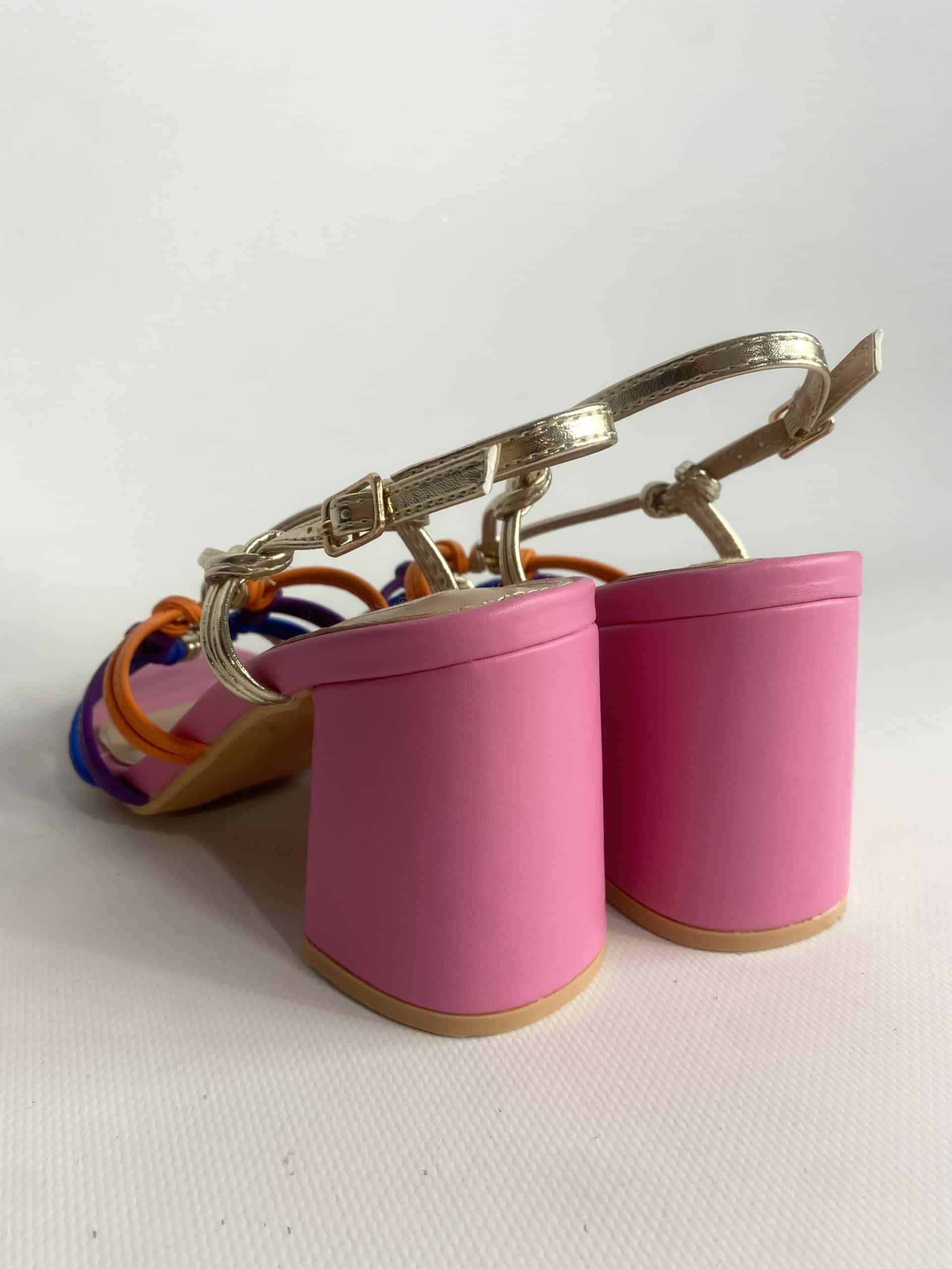 Sandali Michelle Comfort Heels - Multicolor / Fucsia