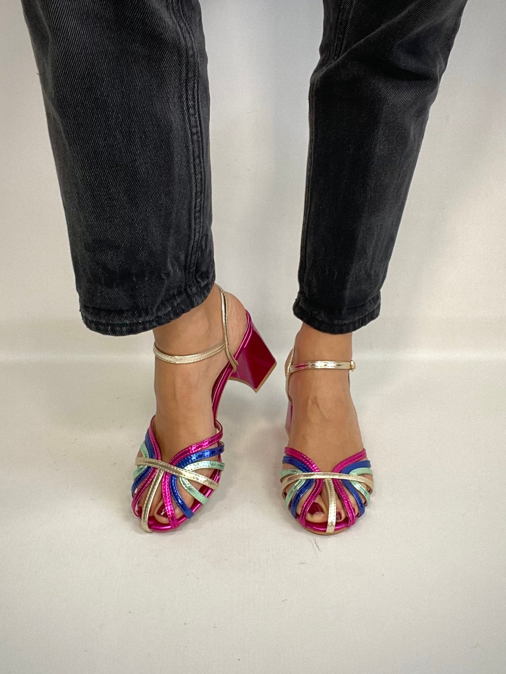 Sandali Tango Medium Comfort Heels - Multicolor Fucsia