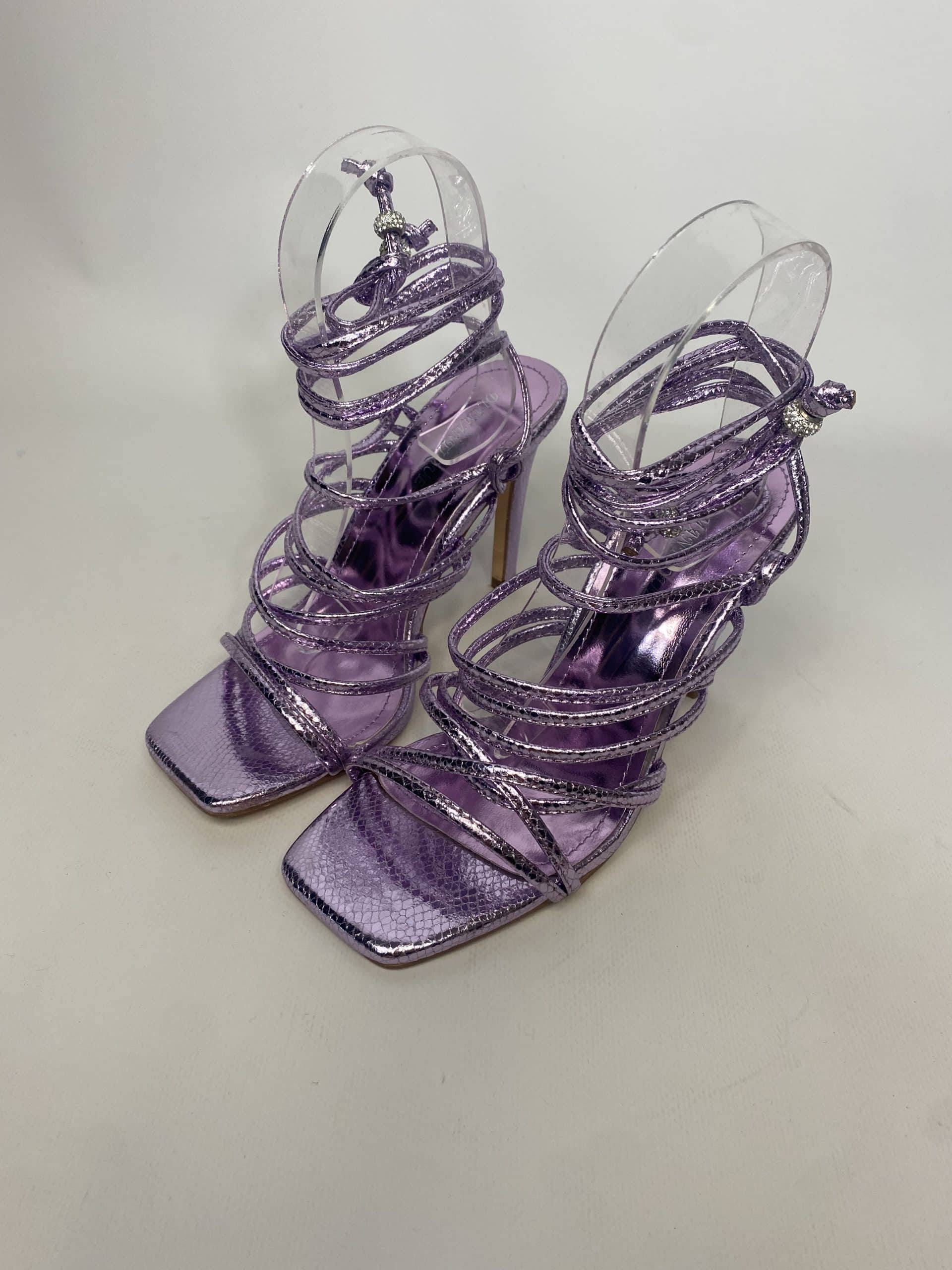 Sandali Snake Alla Schiava  - Lilla