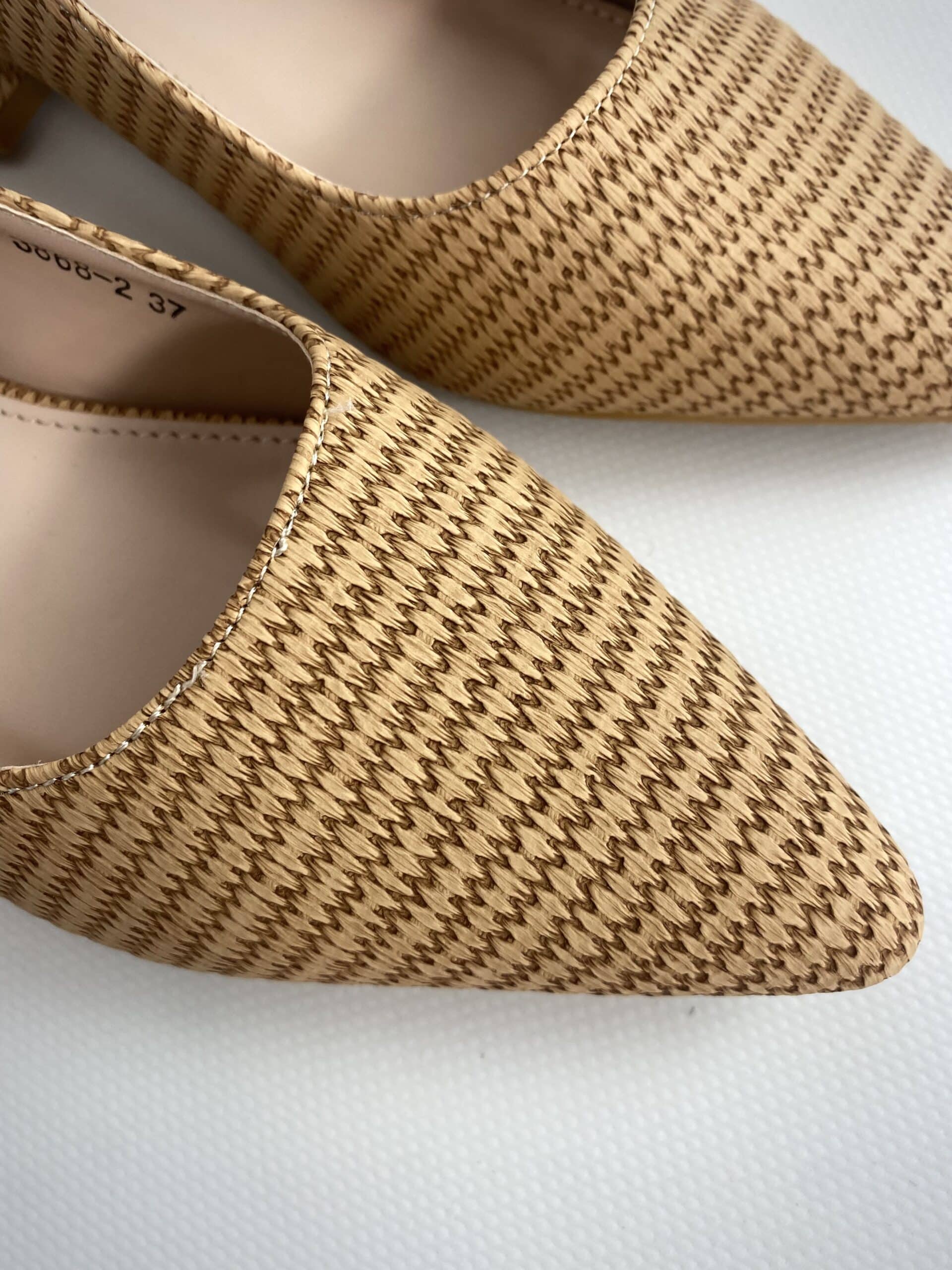 Slingback Baby Rafia - Cammello