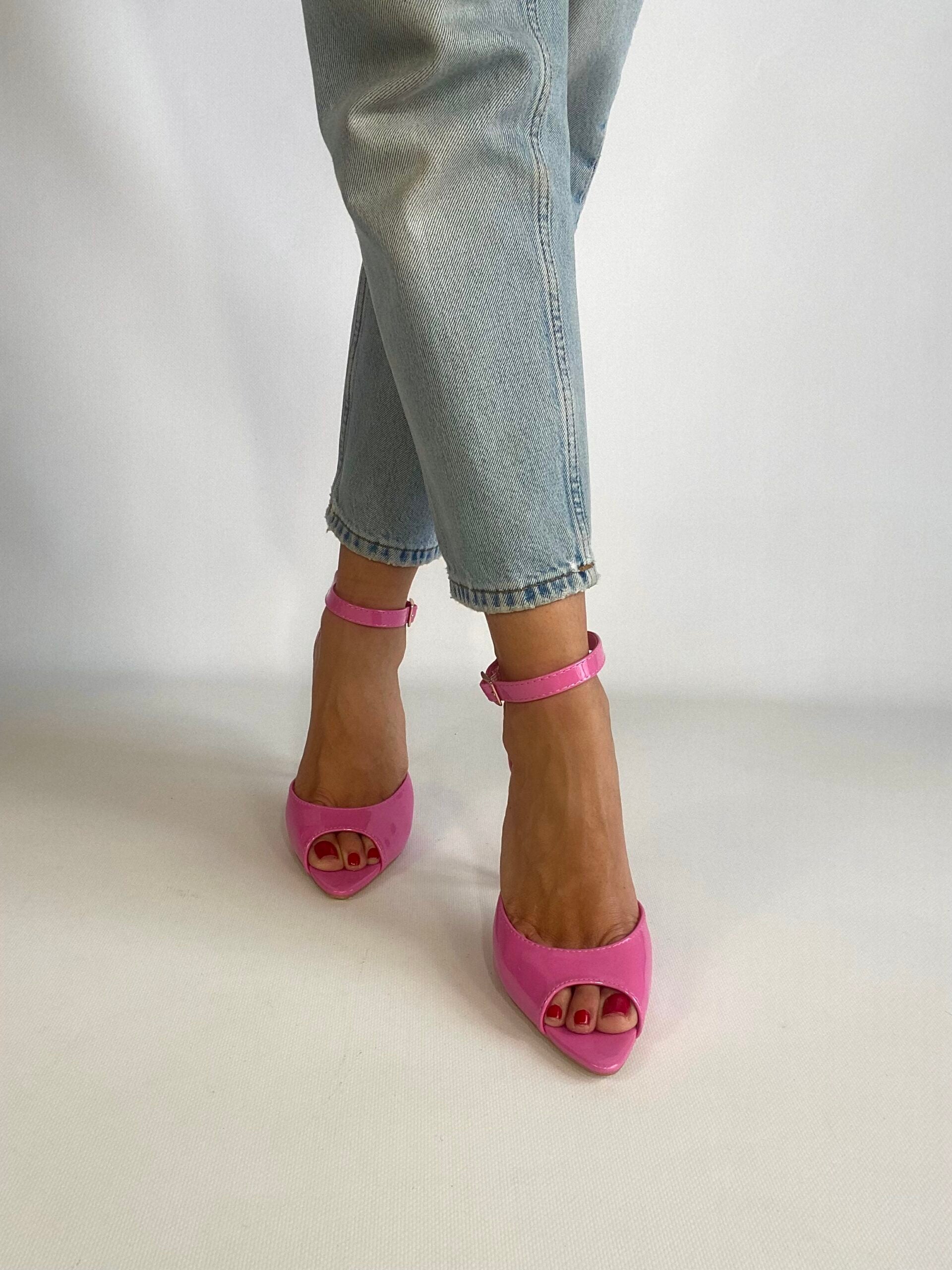 Sandali Pin Up - Vernice Fucsia