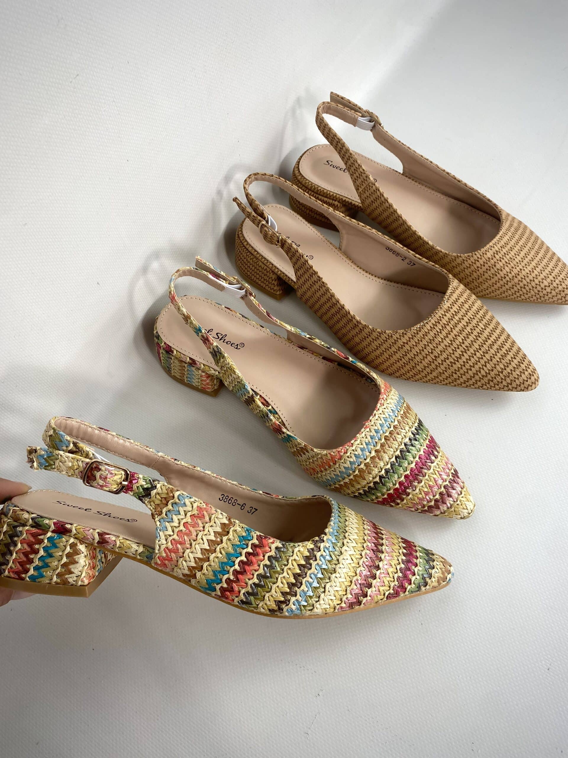 Slingback Baby Rafia - Beige