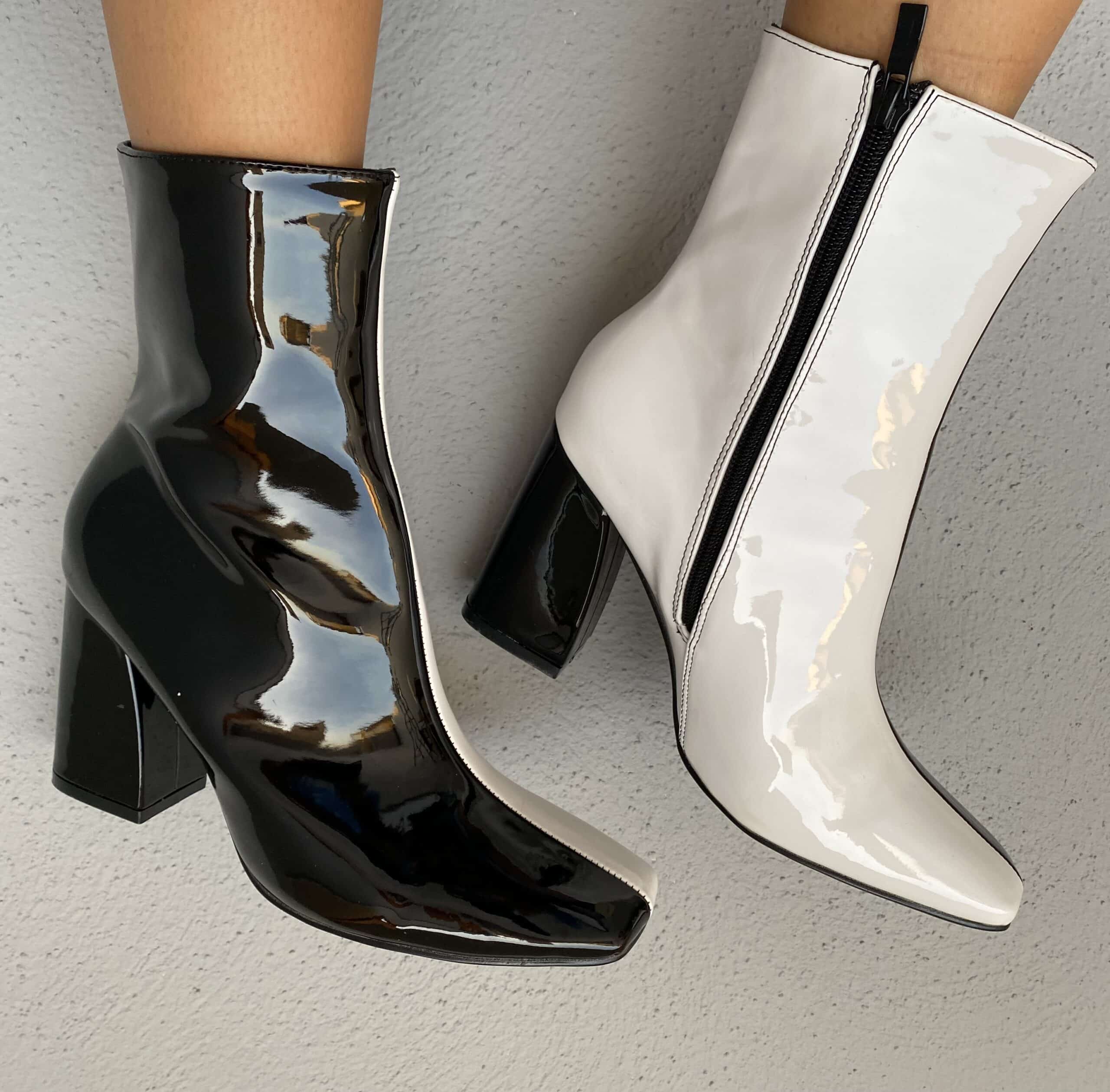 Stivaletto Bicolor - Bianco / Nero
