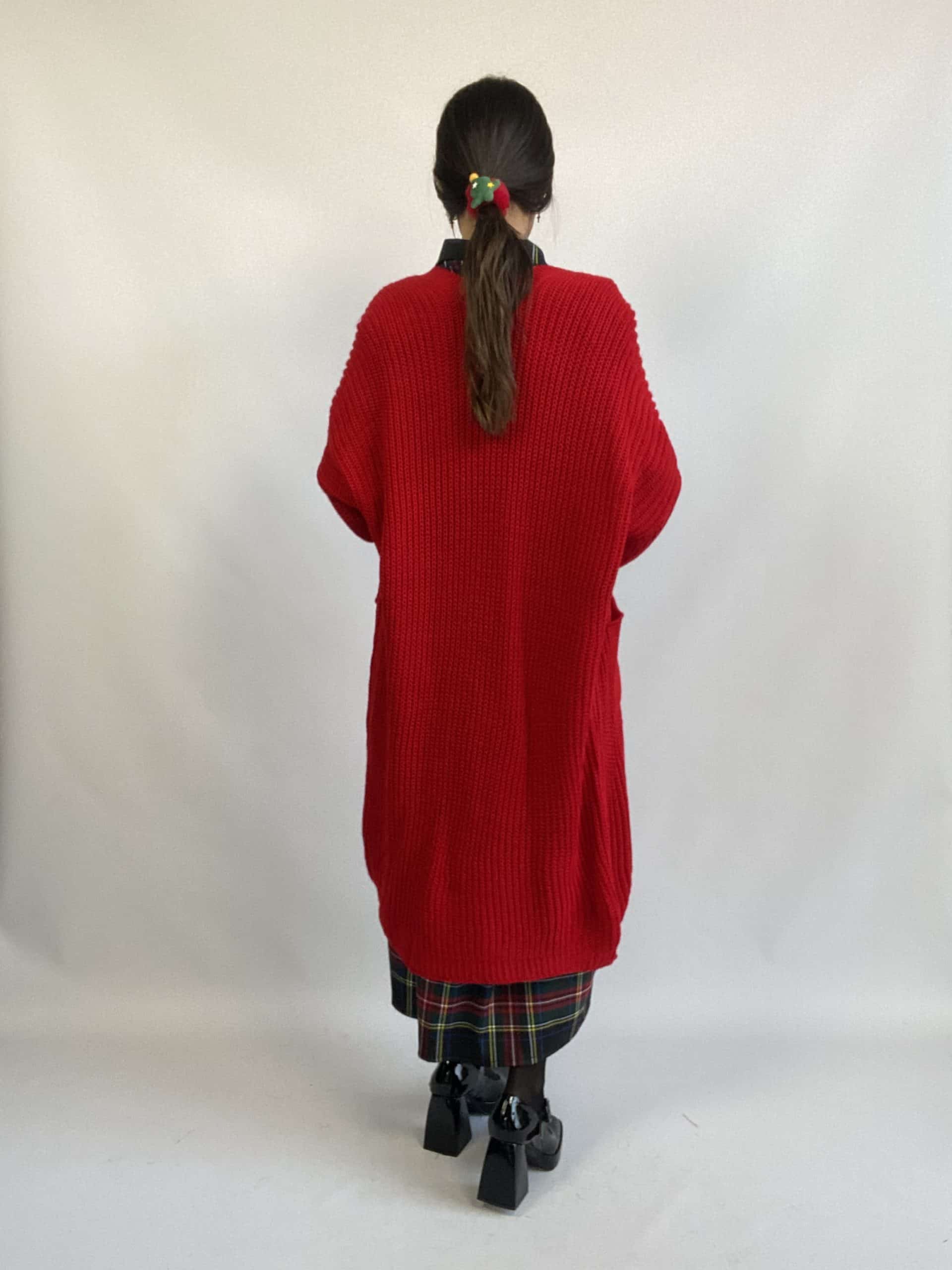 Maxi Cardigan Eva - Rosso