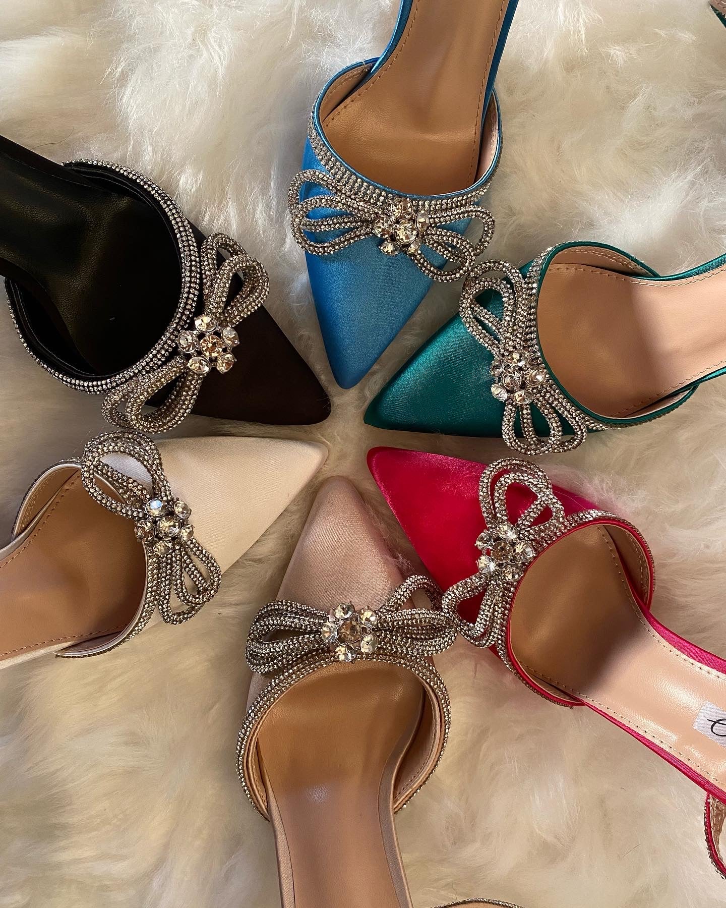 Decollete Diamond - Satin Bianco