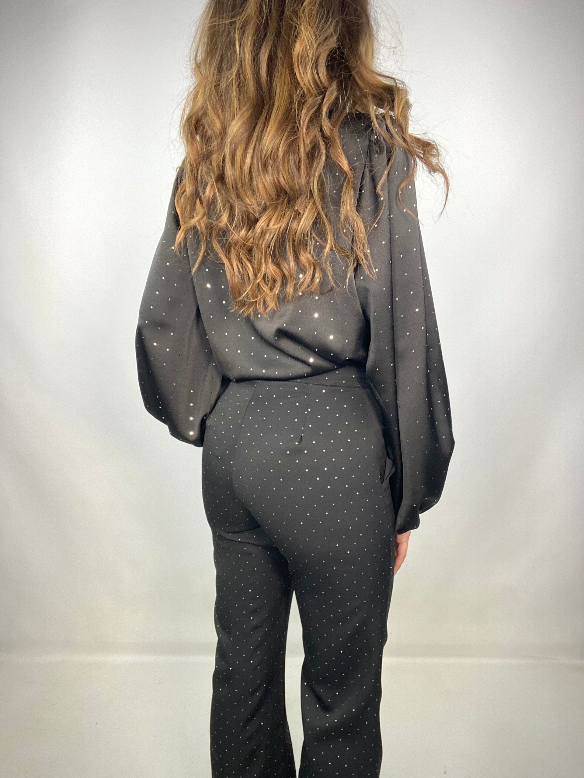 Camicia - Satin Nero Strass