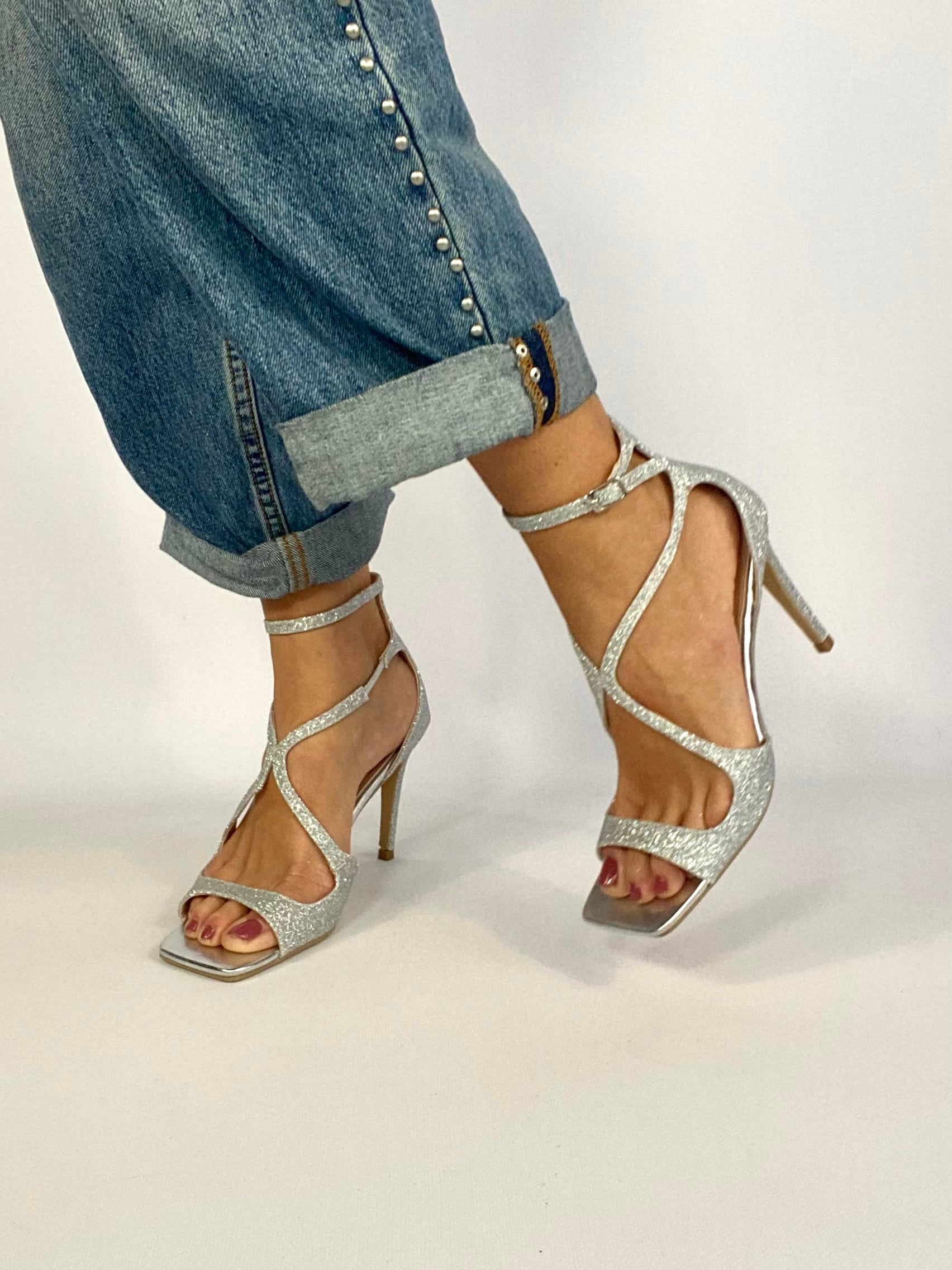 Sandali Sally Glitter  - Argento