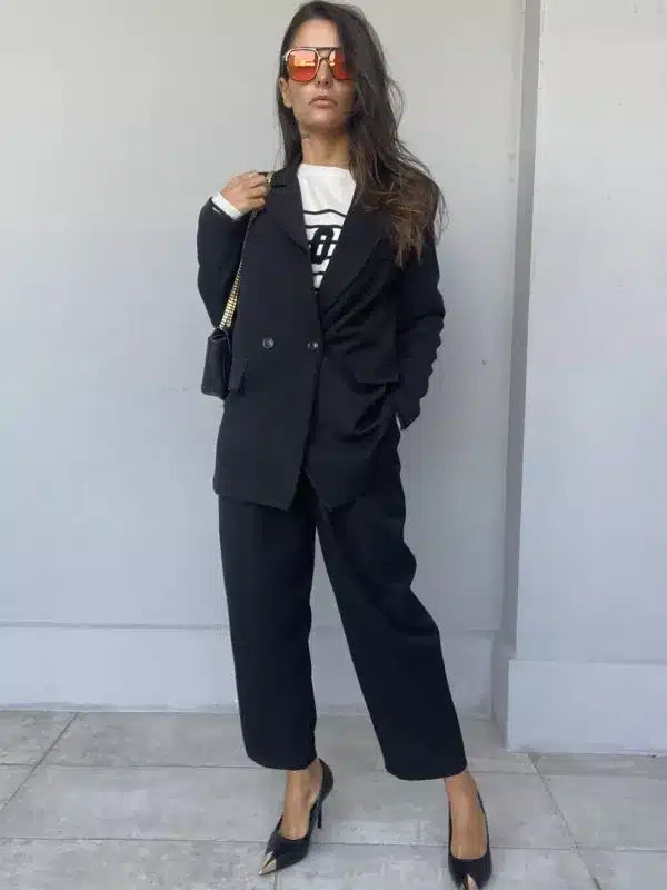 Blazer Doppio Petto - Nero