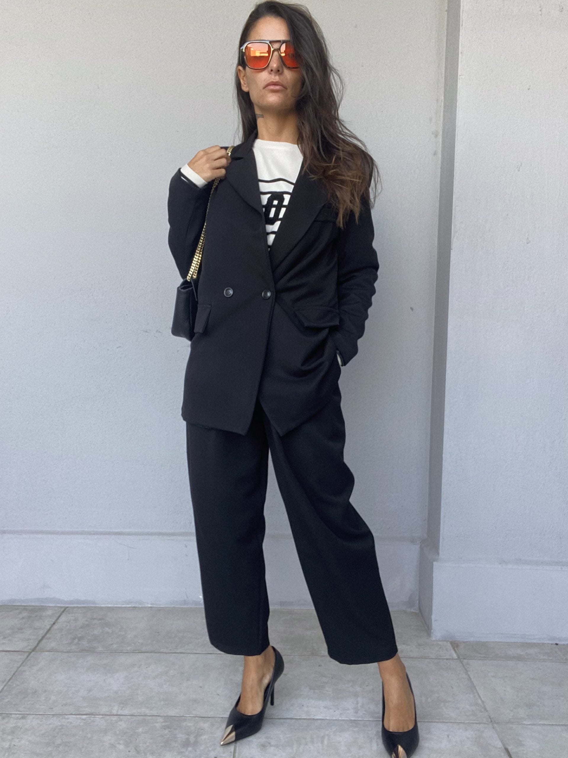Pantaloni Completo Pinces - Grigio Scuro