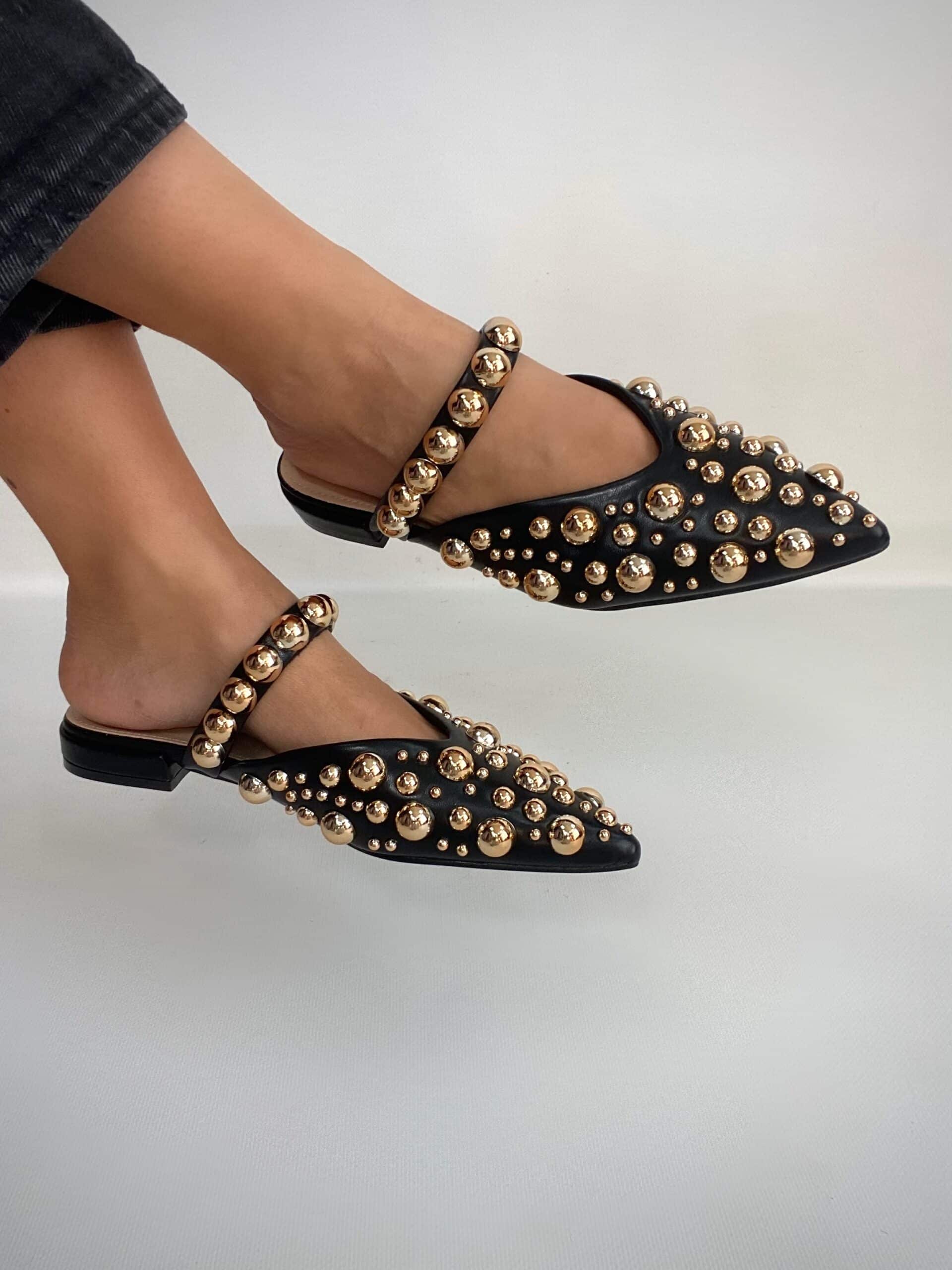 Sabot Con Borchie - Nero.